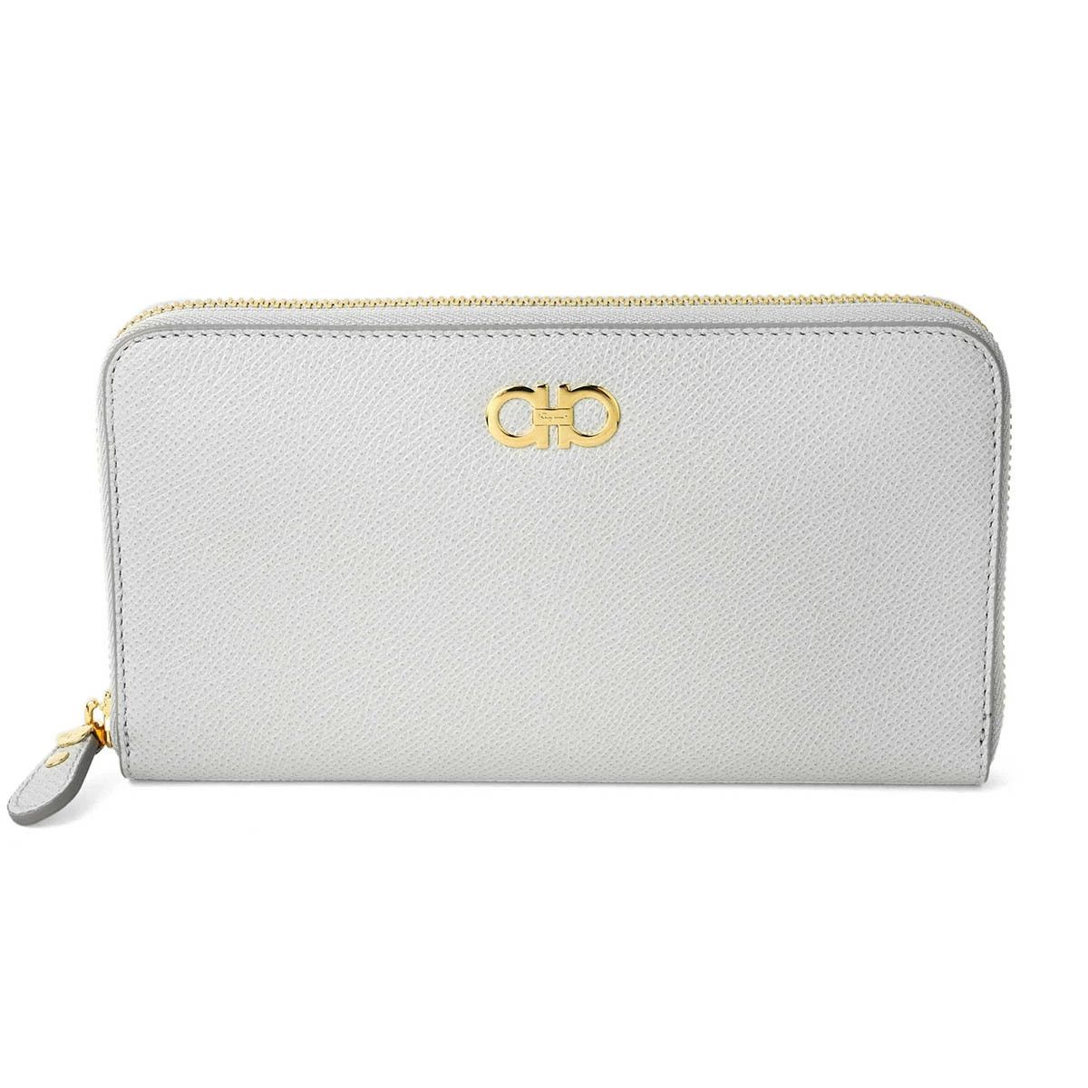 Salvatore Ferragamo o1s1rm0924 Size: OS / Calf Zip Around Wallet in Grey Size ONE SIZE - 1 Thumbnail