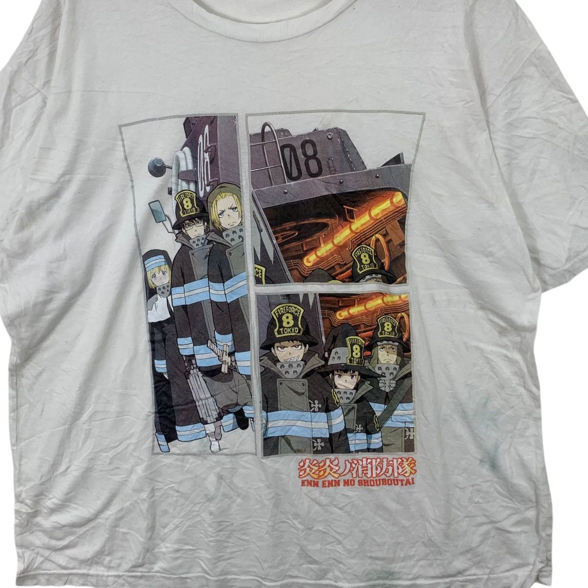 Vintage ANIME FIRE FORCE En’en No Shobotai Manga Tee Shirt Top Size XL / US 12-14 / IT 48-50 - 3 Thumbnail