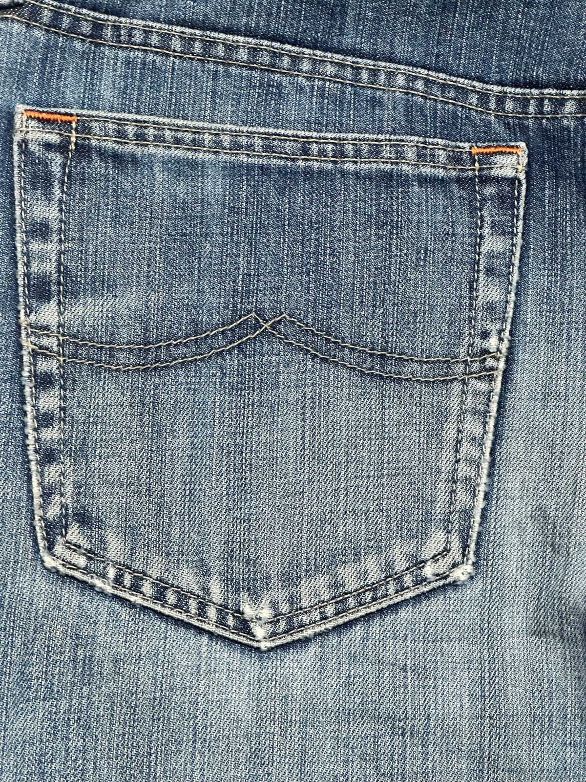 Vintage Cattle Horn Vintage Distressed Blue Denim Jeans Faded Wash Size US 33 - 7 Thumbnail