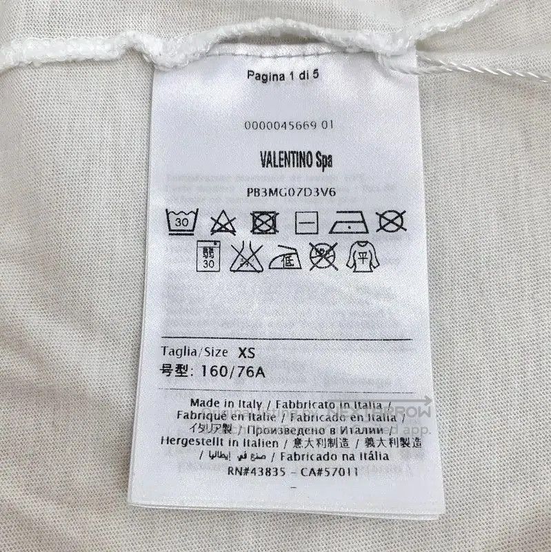 Valentino Valentino Men's White Cotton T-Shirt with Logo . Size US XS / EU 42 / 0 - 7 Thumbnail