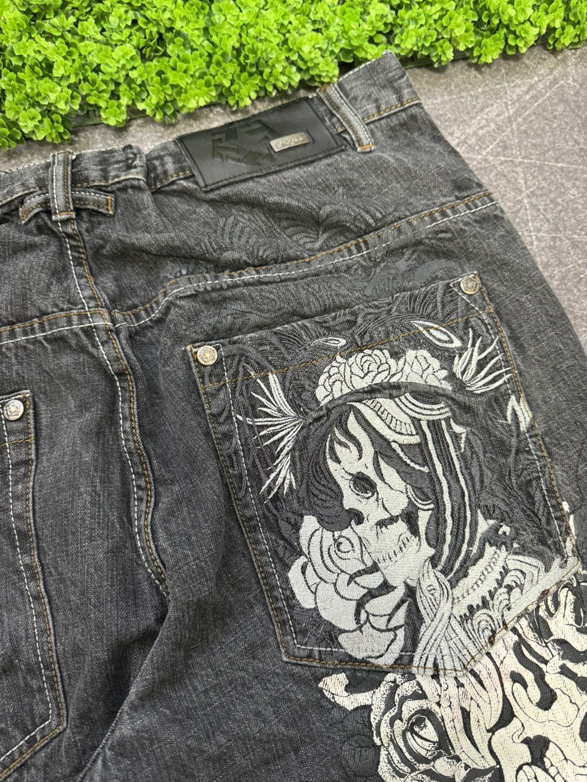 Japanese Brand distressed opium affliction style tribaldenim jeans Size US 34 / EU 50 - 10 Thumbnail