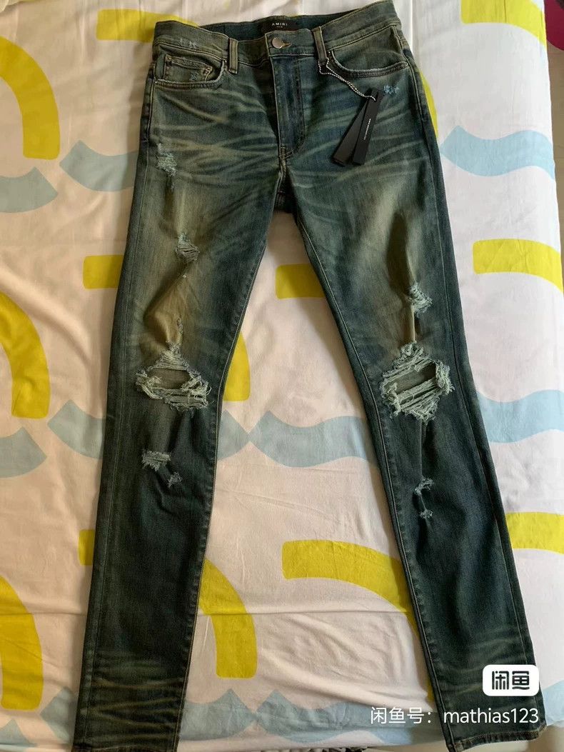 Amiri Amiri Blue Men's Hole Jeans 2501-Nextarrow Size US 32 / EU 48 - 1 Thumbnail