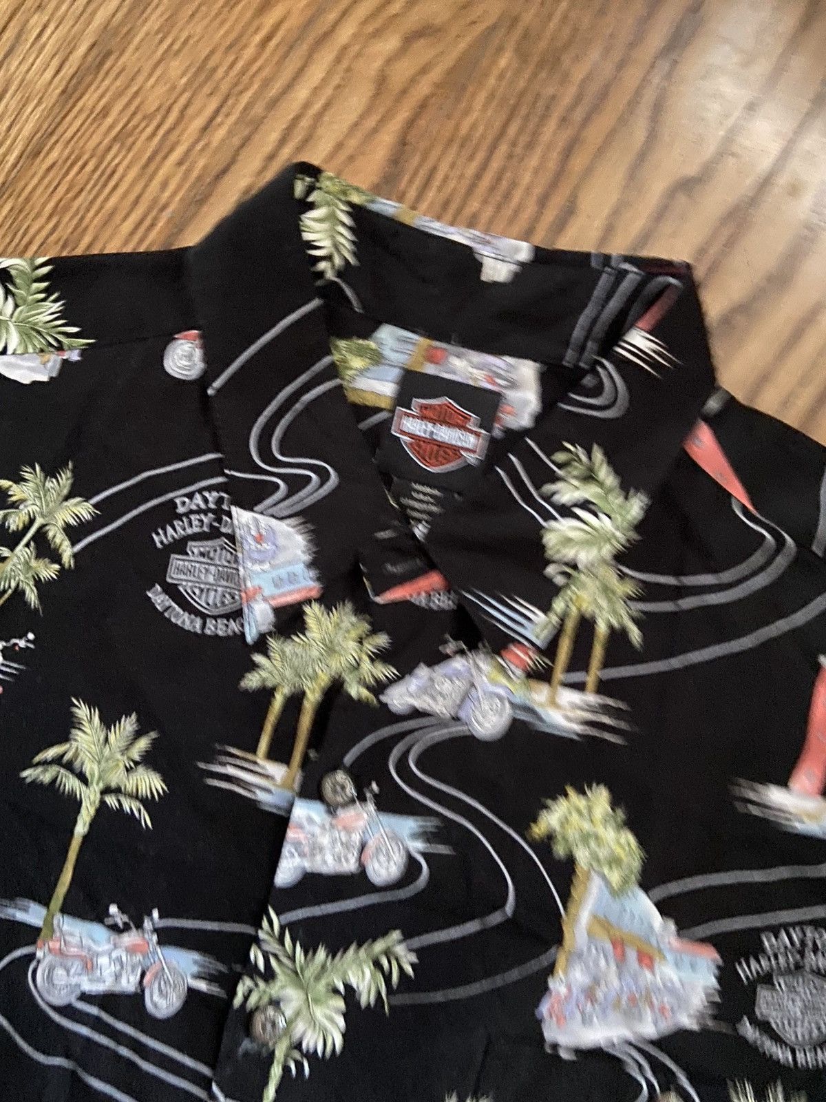 Harley Davidson Vintage Harley Davidson Hawaiian shirt Size US XL / EU 56 / 4 - 3 Thumbnail