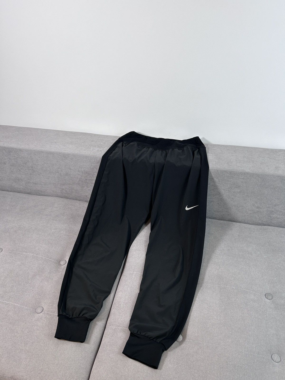 Nike × Vintage Vintage Nike Y2K Black Drill Baggy Track Pants Size US 30 / EU 46 - 1 Thumbnail