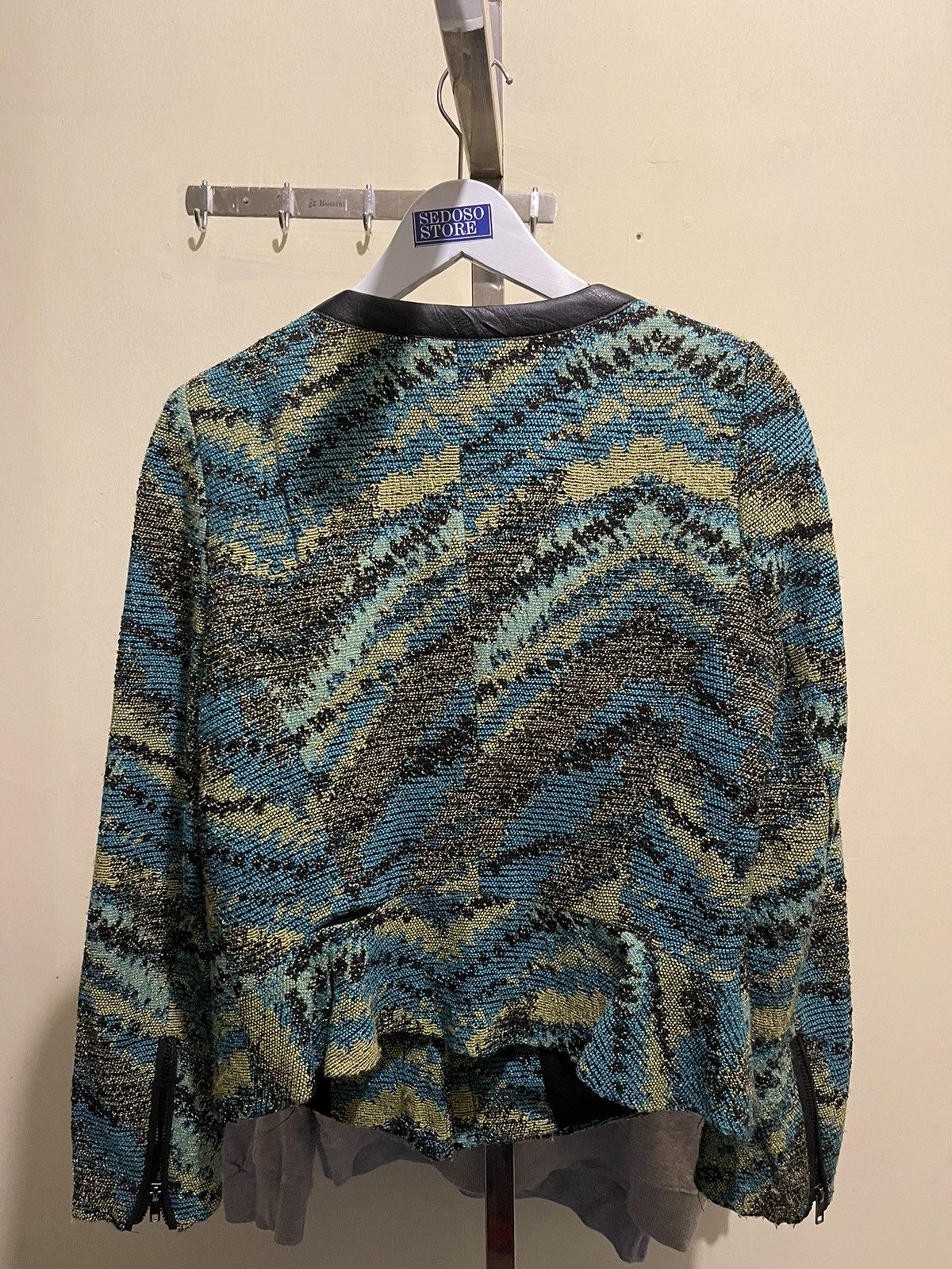 Vintage × Zara Zara Basic Women’s Blazer, Ethnic Green pattern Size M / US 6-8 / IT 42-44 - 3 Thumbnail