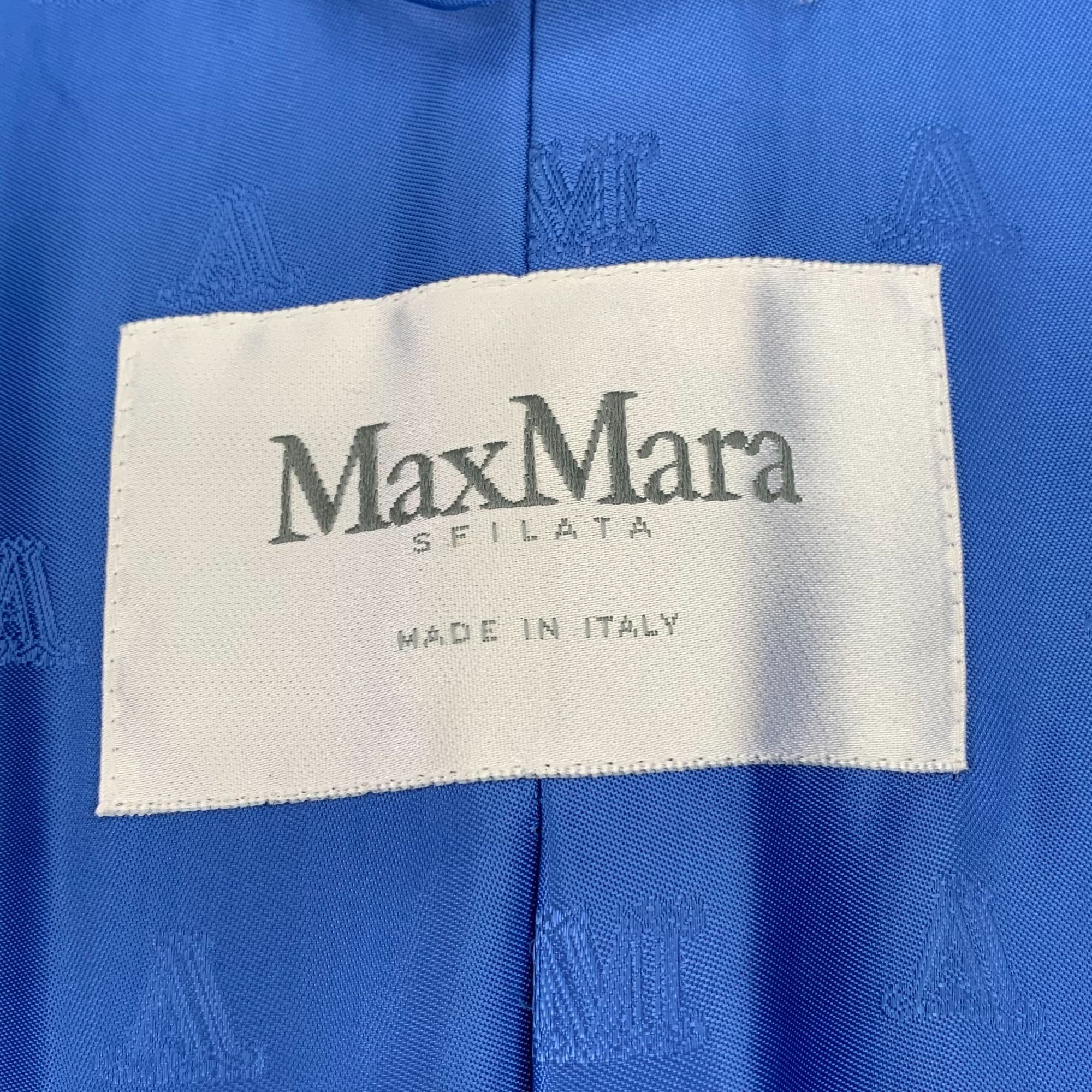 Max Mara Max Mara Teddy Alpaca Wool Blend Double-Breasted Blue Coat S Size XS / US 0-2 / IT 36-38 - 2 Thumbnail
