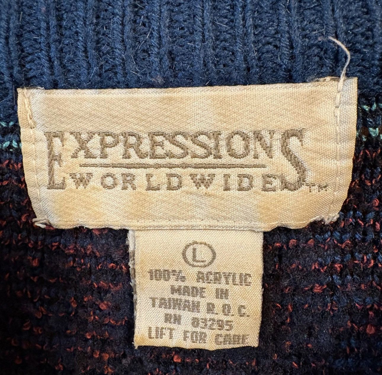 Other Vtg 90s Expressions Funky Grunge Coogi Style Sweater Men’s L Size US L / EU 52-54 / 3 - 3 Thumbnail