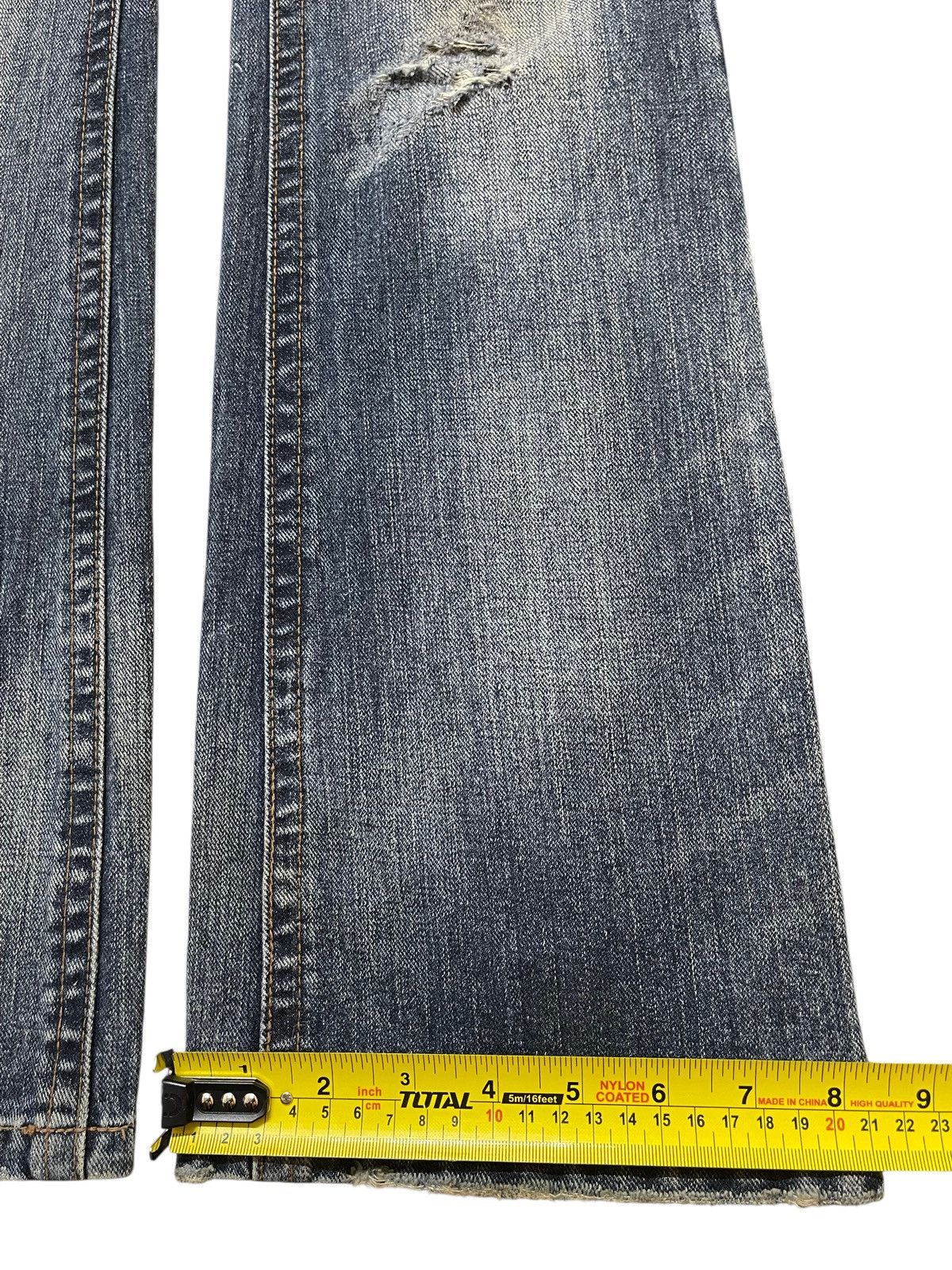 14th Addiction Vintage Japanese Brand Faded Wash Distressed Flared Jeans Size US 28 / EU 44 - 16 Thumbnail