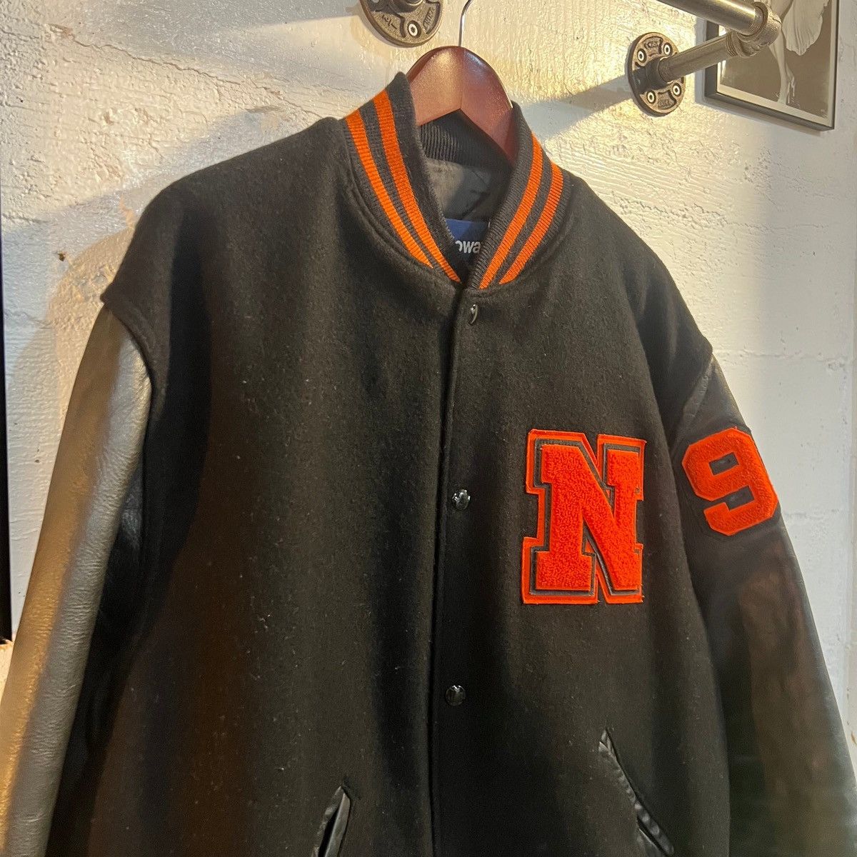 Holloway Vintage 90's Leather Varsity Letterman Jacket With Chenille Size US XL / EU 56 / 4 - 3 Thumbnail