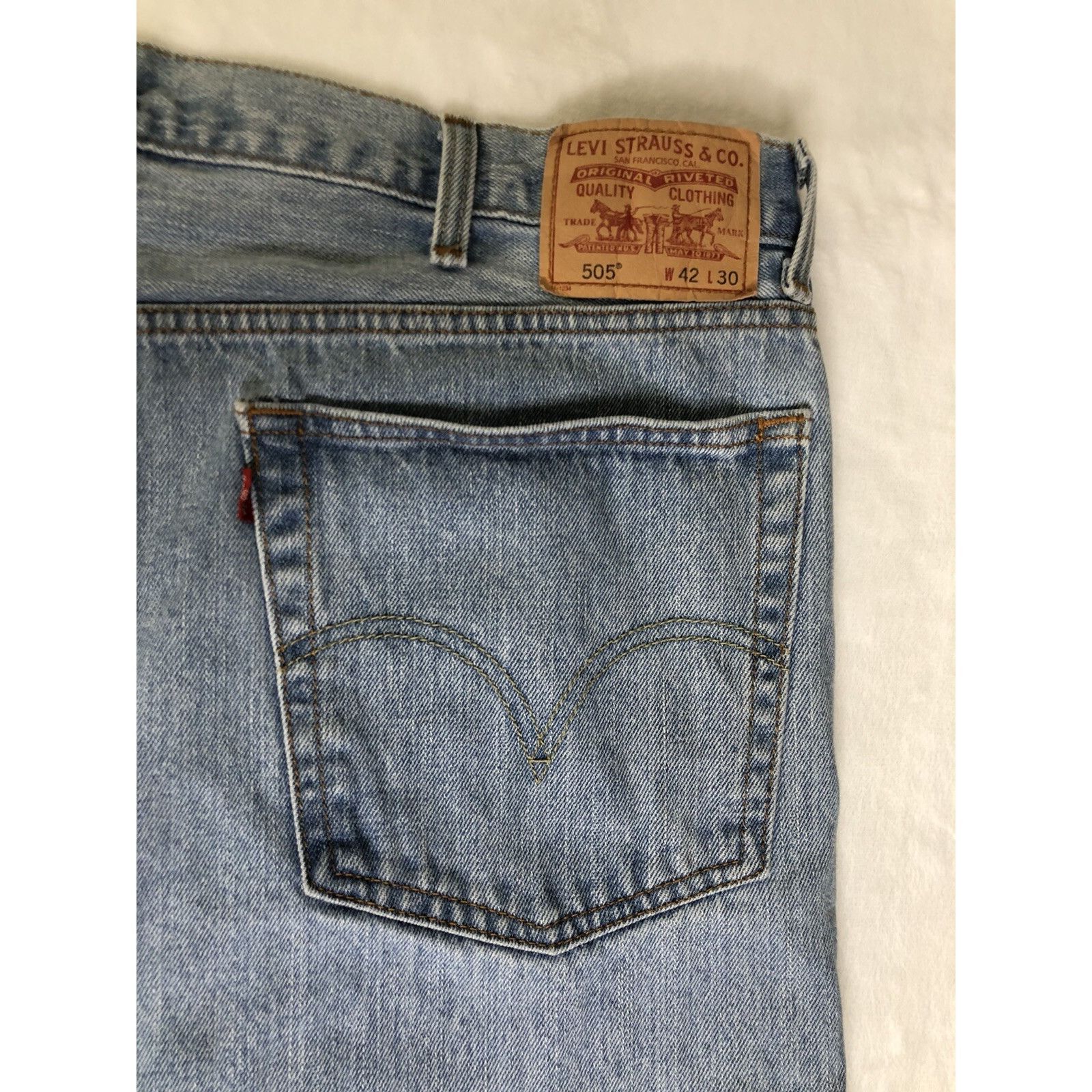 Levi's Vintage Levi's 505 Blue Denim Jeans Size 40x30 Regular Fit M Size US 40 / EU 56 - 4 Thumbnail