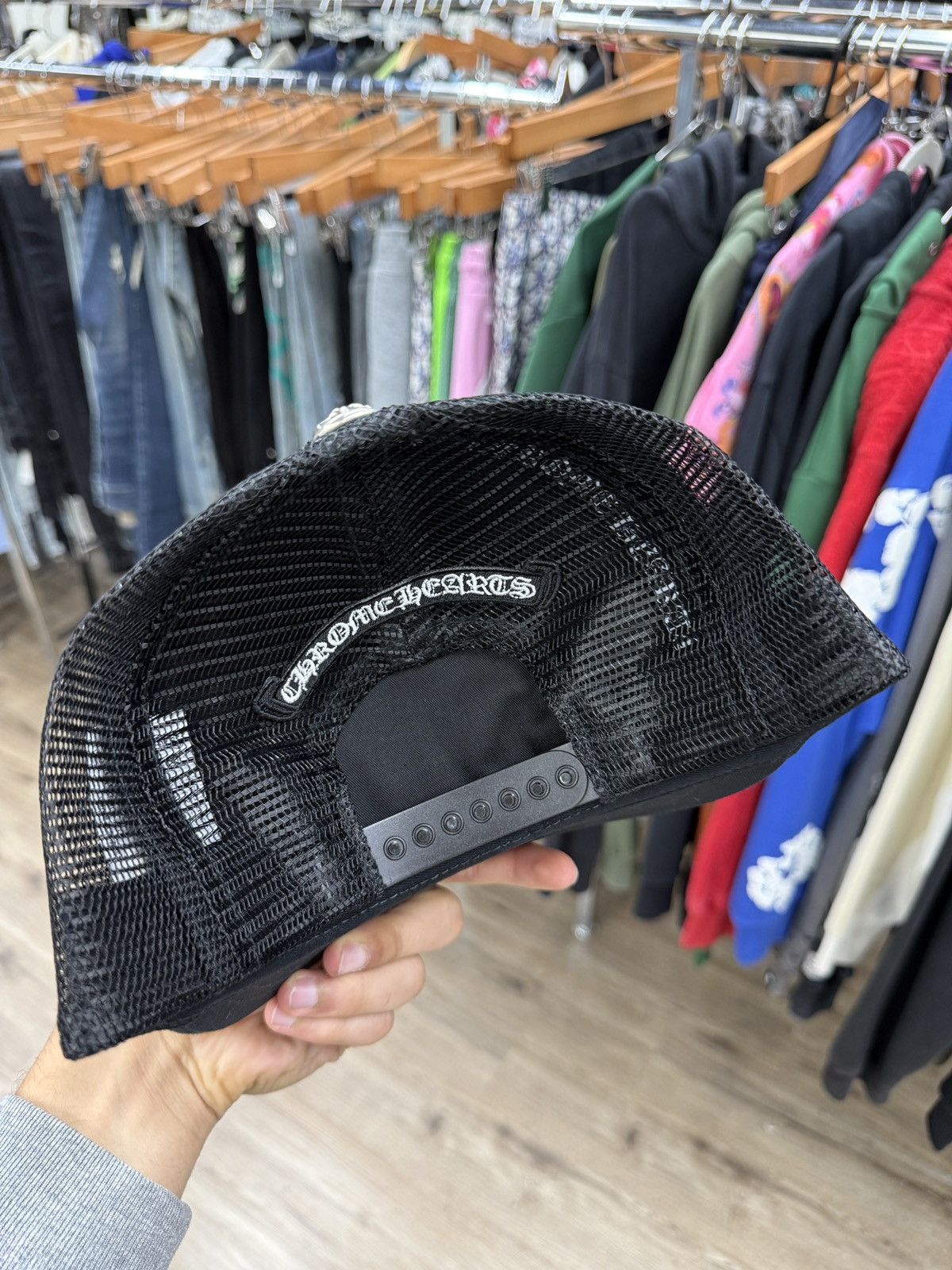 Chrome Hearts Chrome Hearts Black 3 Cross Trucker Hat Size ONE SIZE - 4 Thumbnail