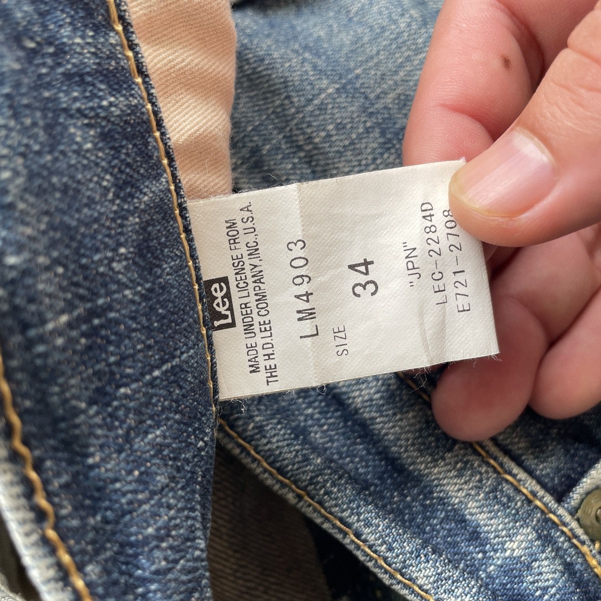 Japanese Brand Vintage Japan 🇯🇵 Lee Jeans Faded Denim Pants RUSTY W33x30 Size US 33 - 7 Thumbnail