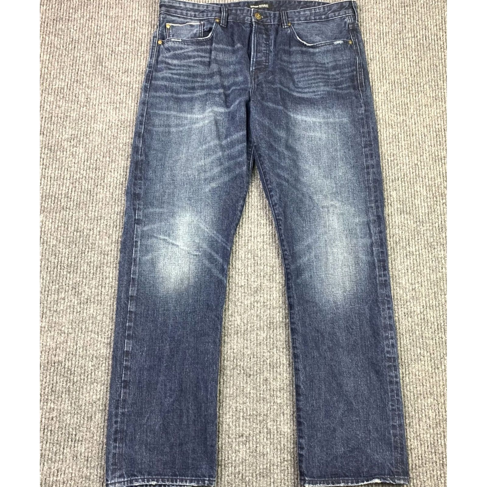 Banana Republic Banana Republic Premium Jeans Slim Blue Denim 38x32 Men Regular Denim Jeans Selvedge Belt Loops 5-Pocket Size US 38 / EU 54 - 3 Thumbnail