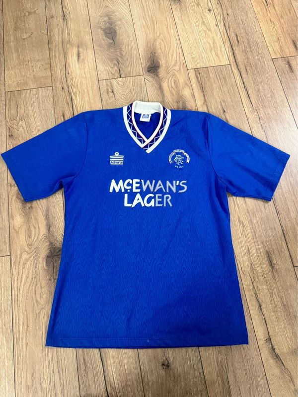 Other Vintage Admiral Glasgow Rangers 1990-92 Home Jersey M Size US M / EU 48-50 / 2 - 1 Thumbnail
