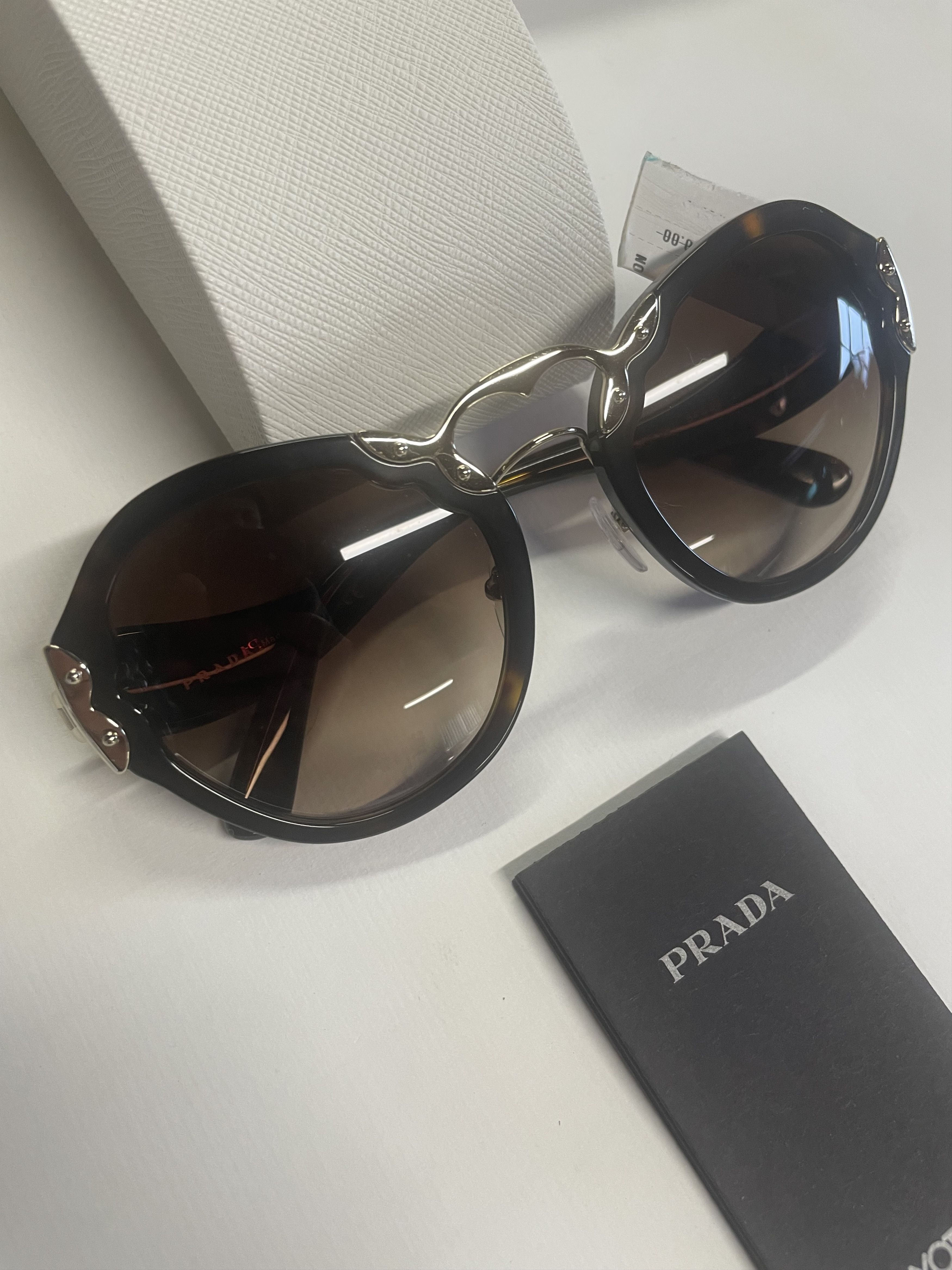 Prada PRADA WANDERER PR09TS 2AU-6S1 Brown Tortoise Gold Sunglasses Size ONE SIZE - 2 Thumbnail