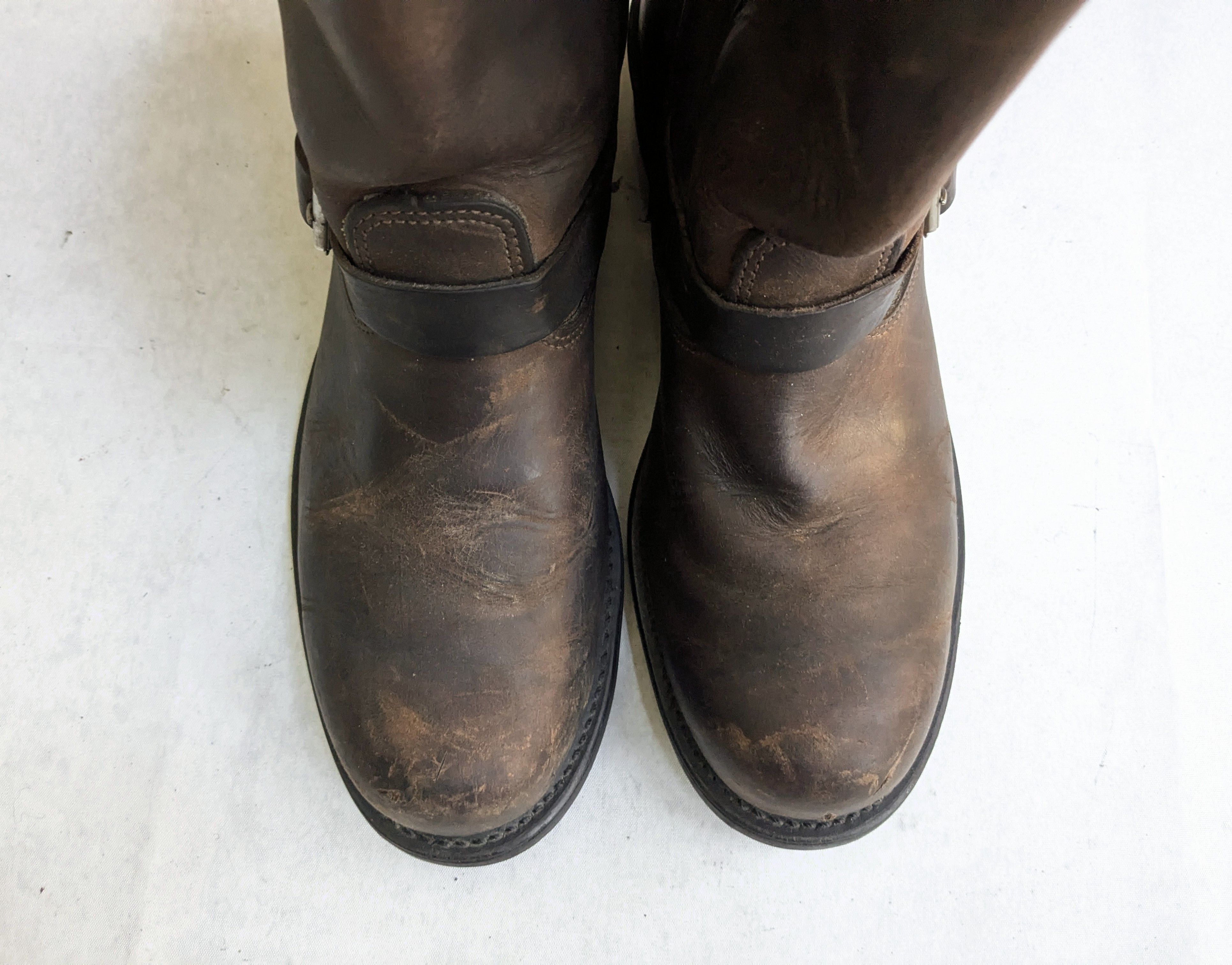 Frye Frye Harness Brown Leather 10.5 M Leather Buckle Punk Size US 10.5 / EU 43-44 - 2 Thumbnail