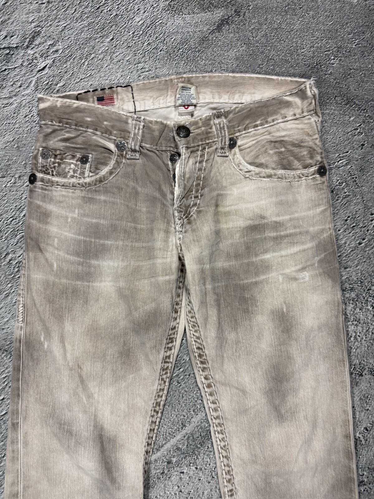 True Religion True Religion jeans vintage pants beige Geno super T Size US 32 / EU 48 - 7 Thumbnail