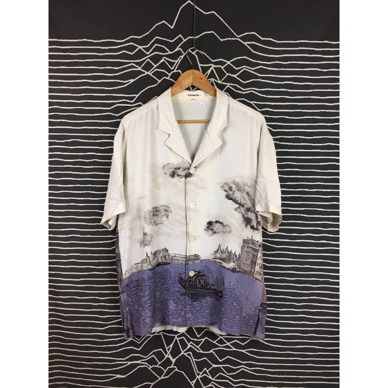 Japanese Brand × Vintage DOMON Japanese Brand Abstract Print Camp Collar Shirt Size US M / EU 48-50 / 2 - 2 Thumbnail