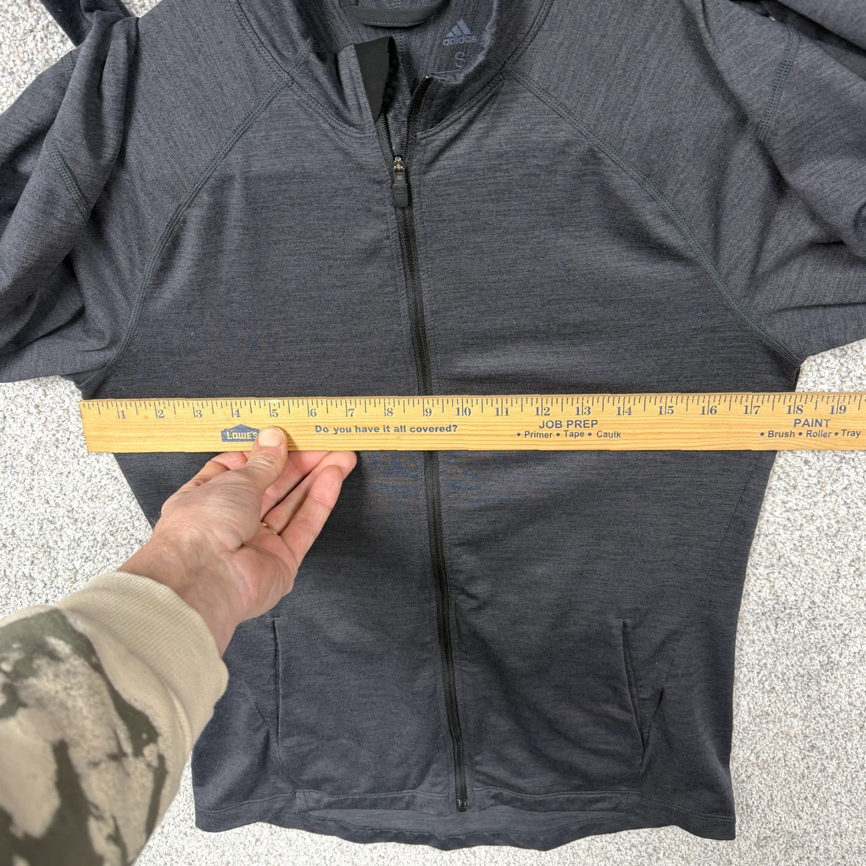 Adidas Adidas Track Jacket Womens S Gray Full Zip Heathered Running Sporty Athleisure Size S / US 4 / IT 40 - 4 Thumbnail