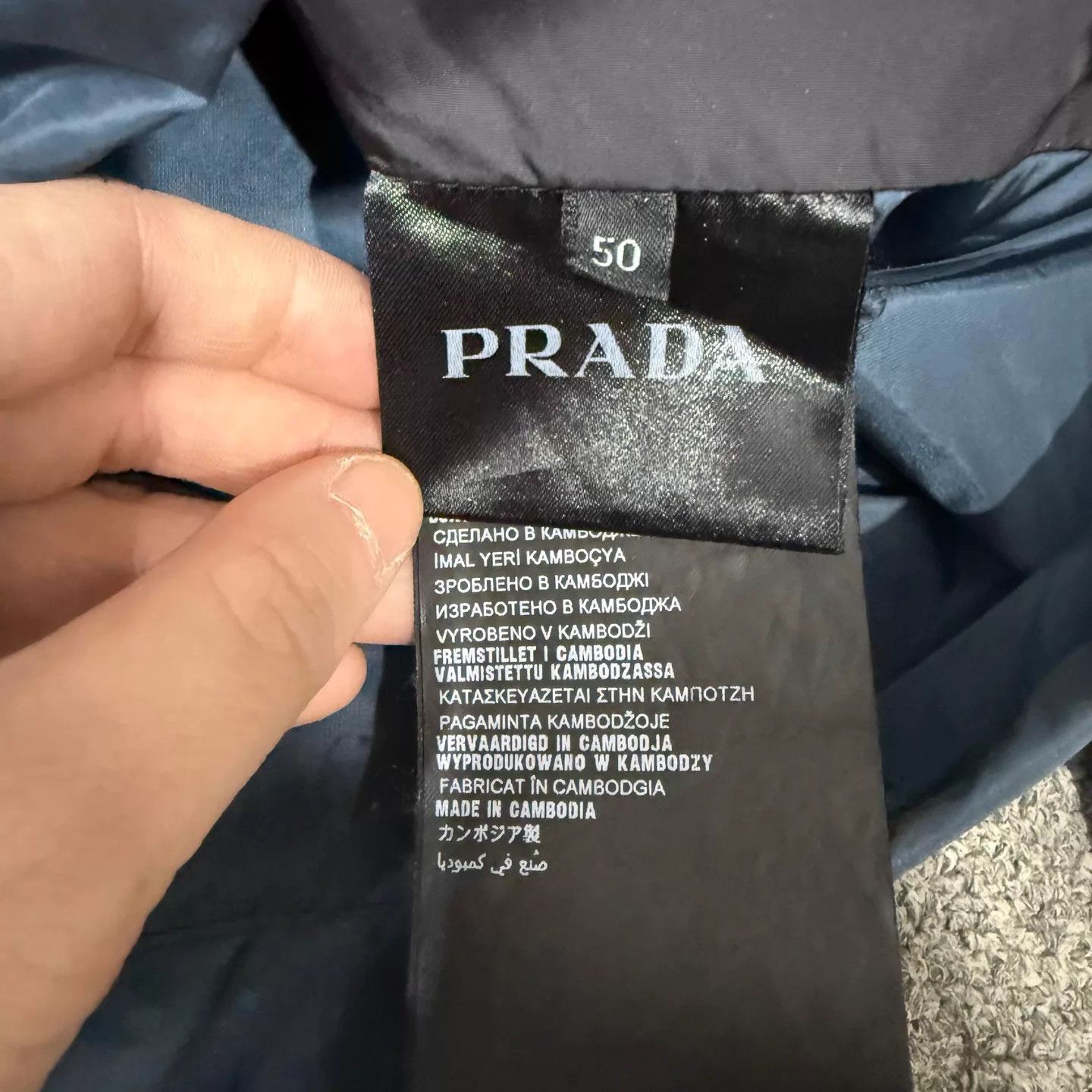 Prada Prada Black Blue Colorblocked Triangle Logo Nylon Jacket 50 Size US M / EU 48-50 / 2 - 4 Thumbnail