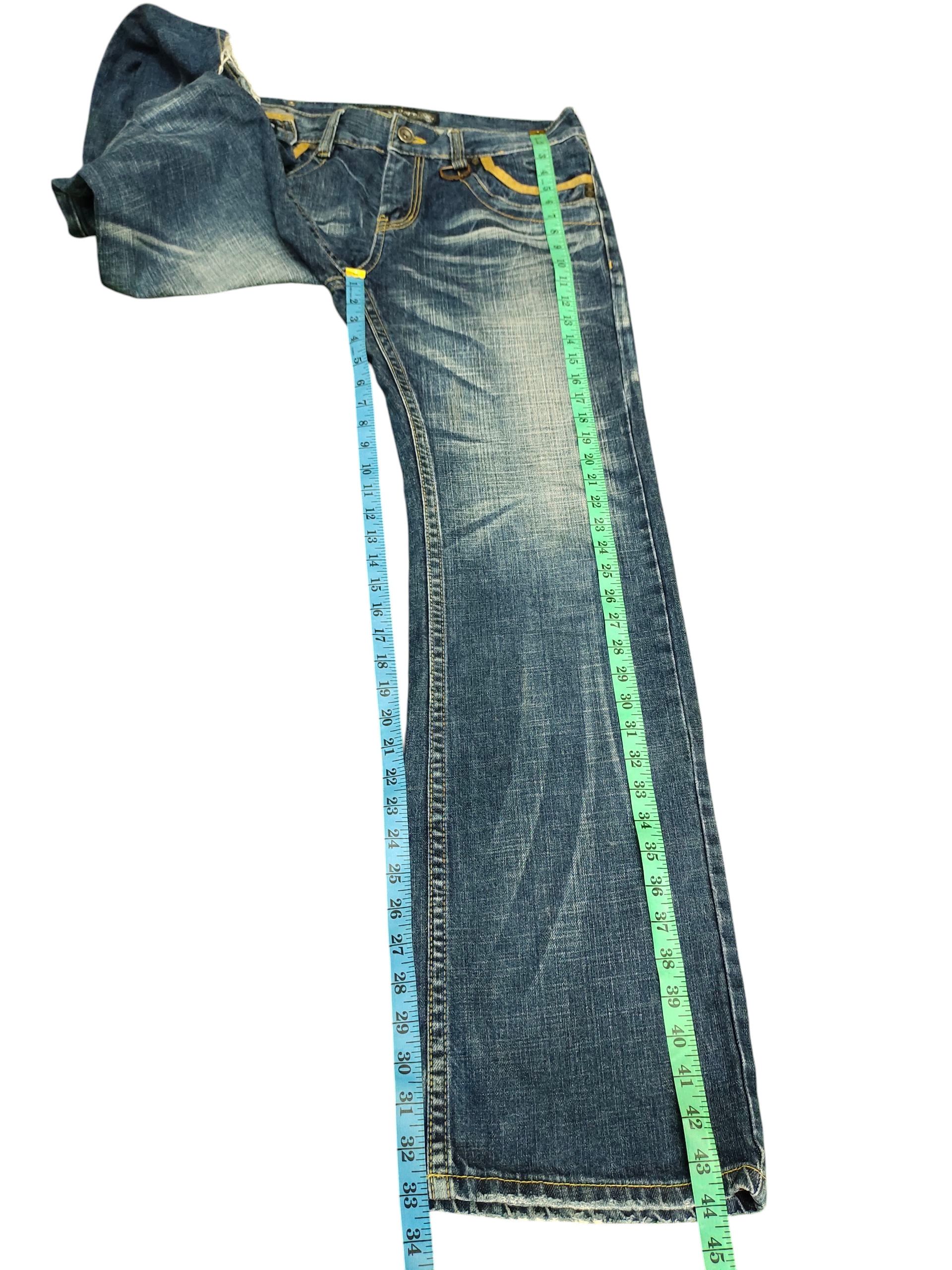 Comme des Garcons × Undercover Vintage 2000s Red Pepper Leather Trim Clawmark Denim Jeans Size US 34 / EU 50 - 18 Thumbnail