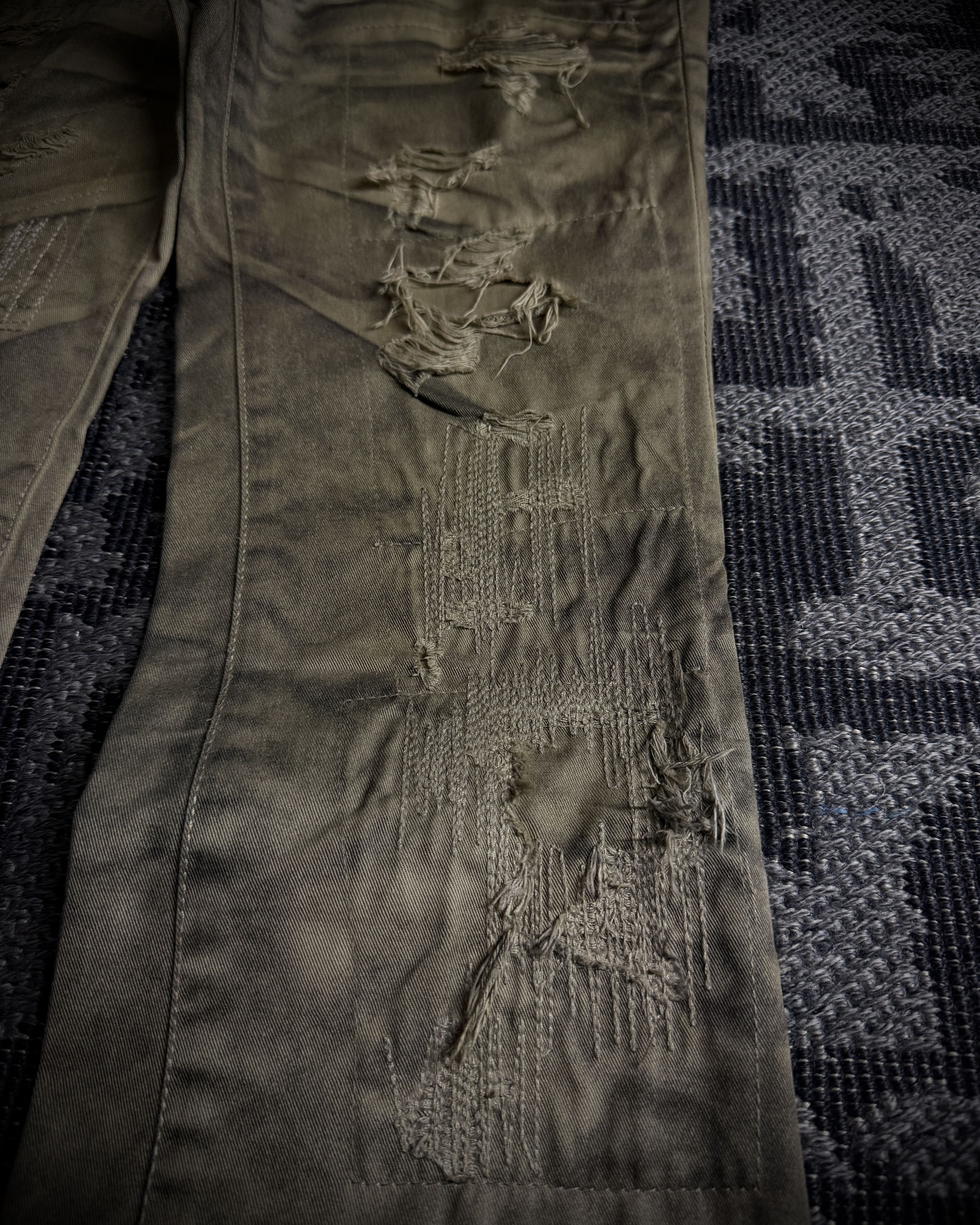 GOSTAR DE FUGA FUGA Washed Sand Heavy Stitch Distressed Bootcut Size US 31 - 7 Thumbnail