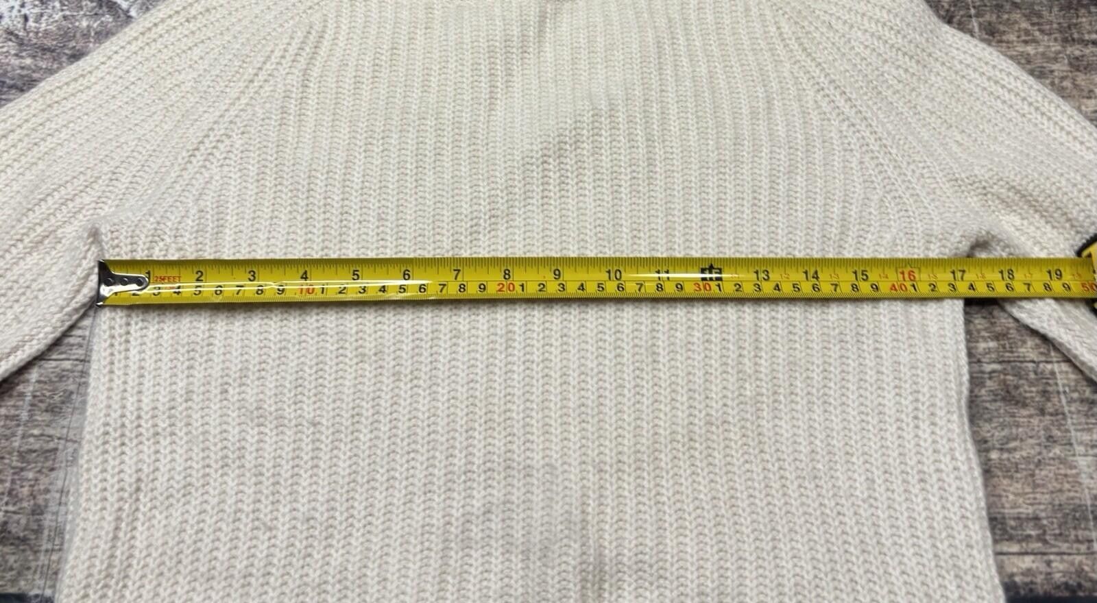 The Unbranded Brand Cashmere Sweater Womens XS Ivory Crew Neck Pullover Chunky Size XS / US 0-2 / IT 36-38 - 9 Thumbnail