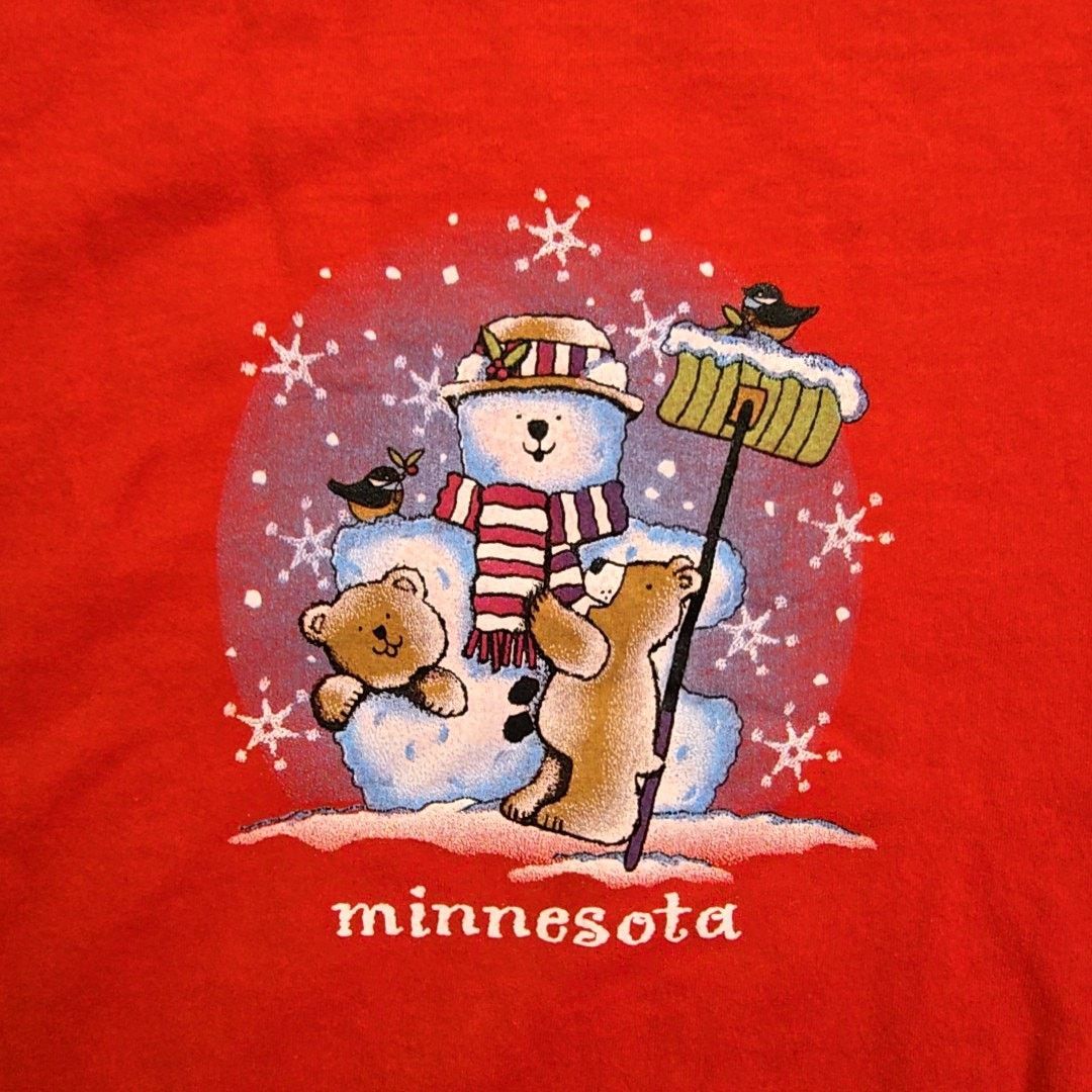 Jerzees Vintage Minnesota Snowman Sweatshirt L Christmas Pullover Size US L / EU 52-54 / 3 - 2 Thumbnail