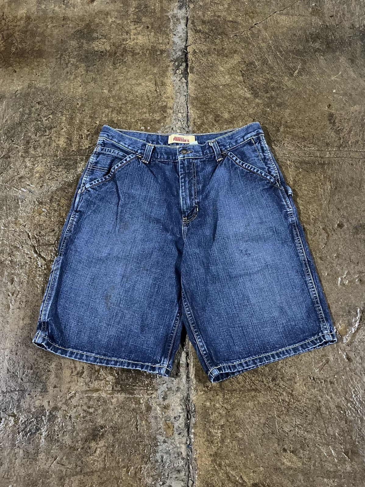 Carhartt × Old Navy × Vintage Crazy Y2K Old Navy Carpenter Jorts Baggy Skater JNCO Shorts Size US 34 / EU 50 - 2 Thumbnail
