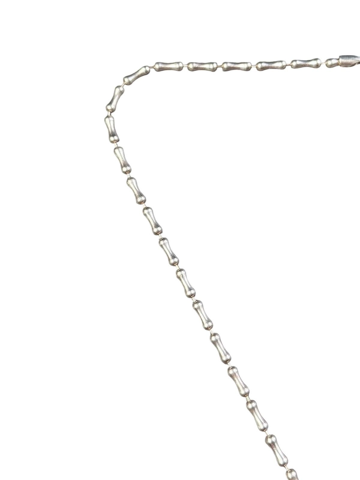 Vintage ALPHA STAR STERLING SILVER BONES AND SHADOW SKULL NECKLACE Size ONE SIZE - 7 Thumbnail