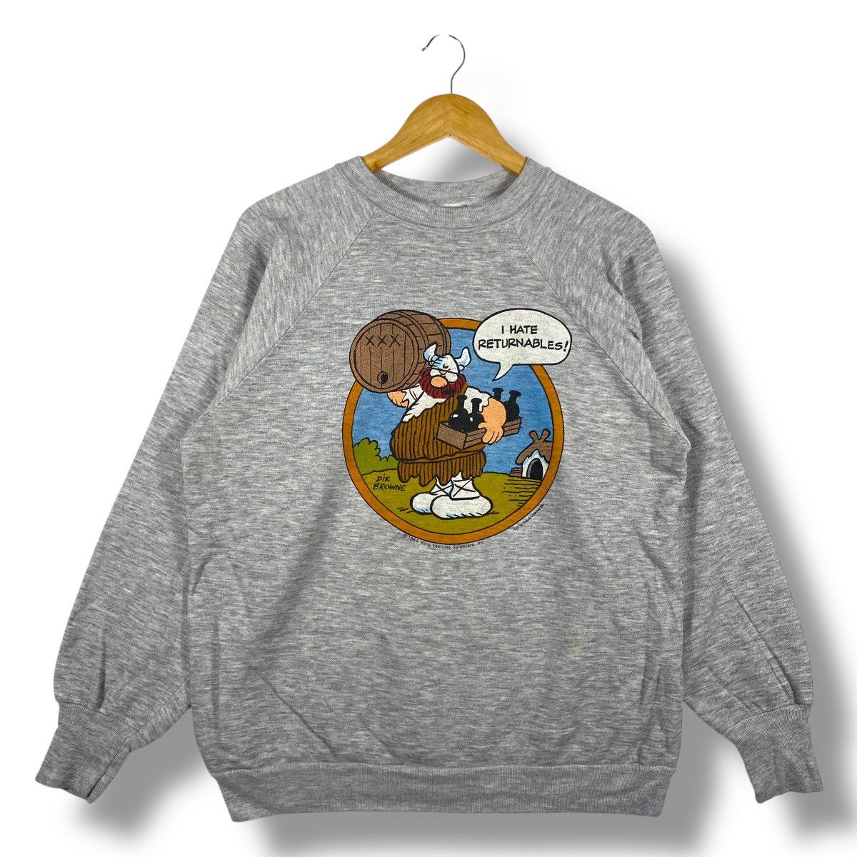 Vintage 80's HAGAR THE HORRIBLE Cartoon Graphic Sweatshirt