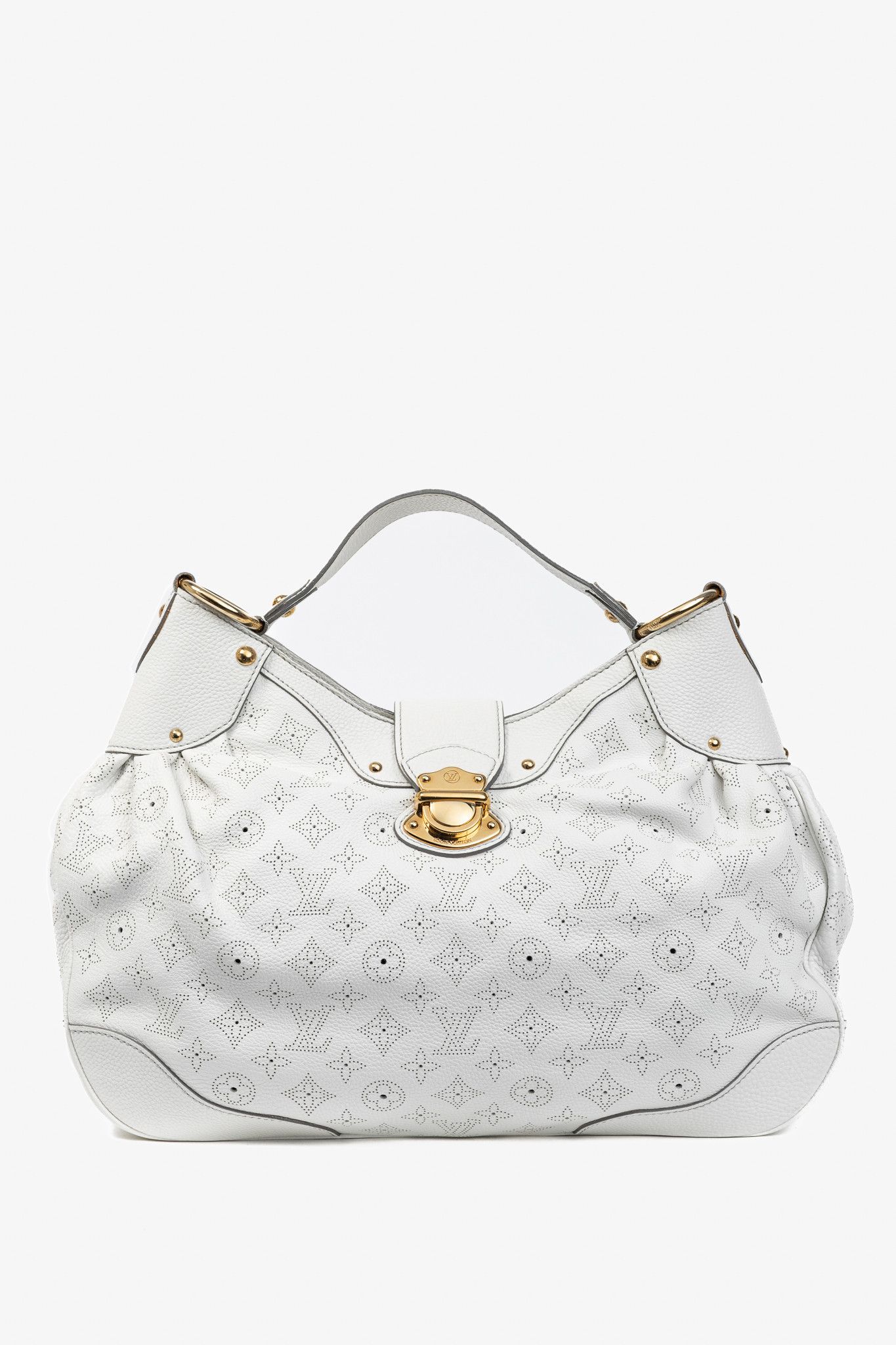 Louis Vuitton Louis Vuitton Solar GM White Mahina Perforated Leather Hobo Size ONE SIZE - 1 Thumbnail