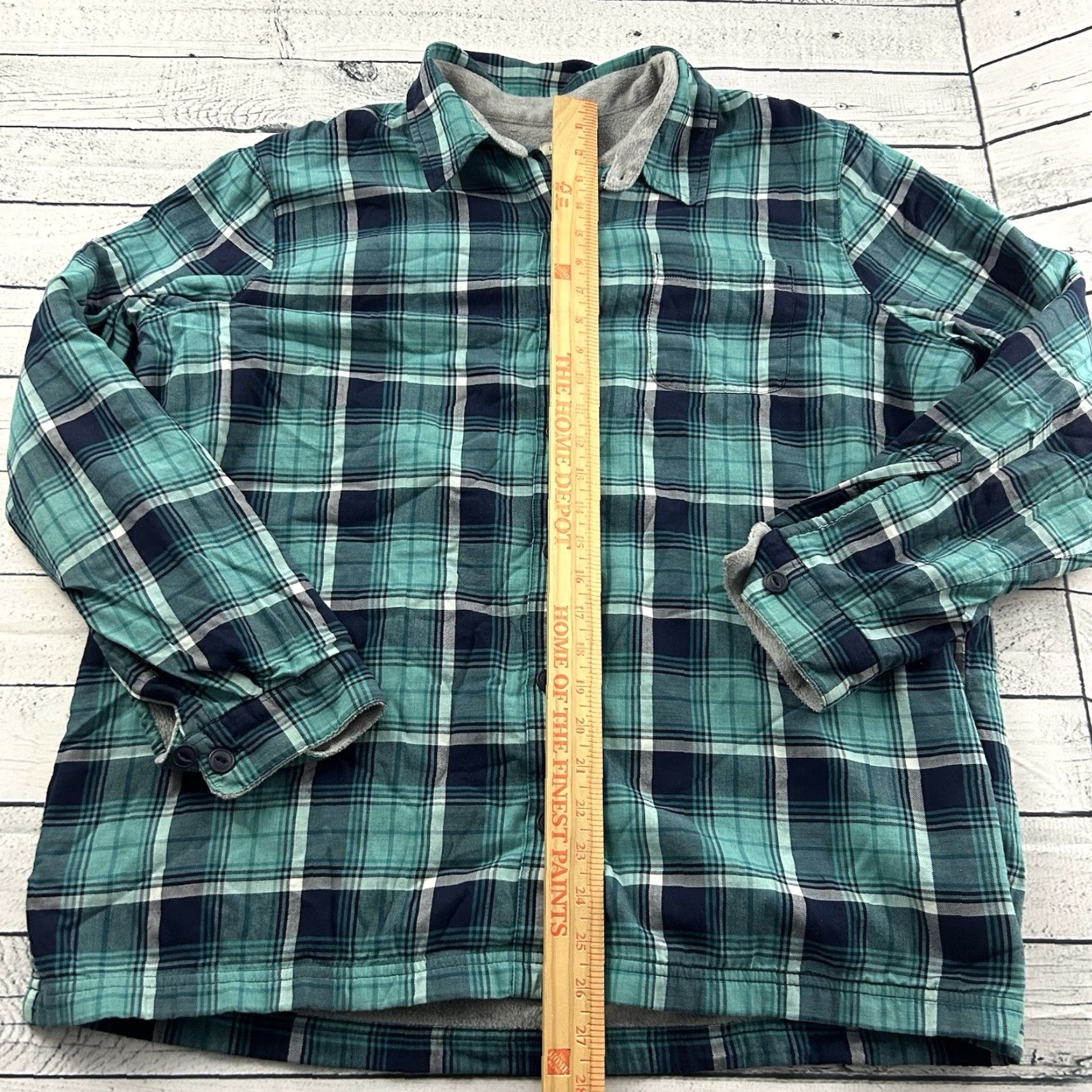 Vintage L.L. Bean Fleece Lined Long Sleeve Button Front Flannel Shirt Jacket Men's XL Size US XL / EU 56 / 4 - 3 Thumbnail