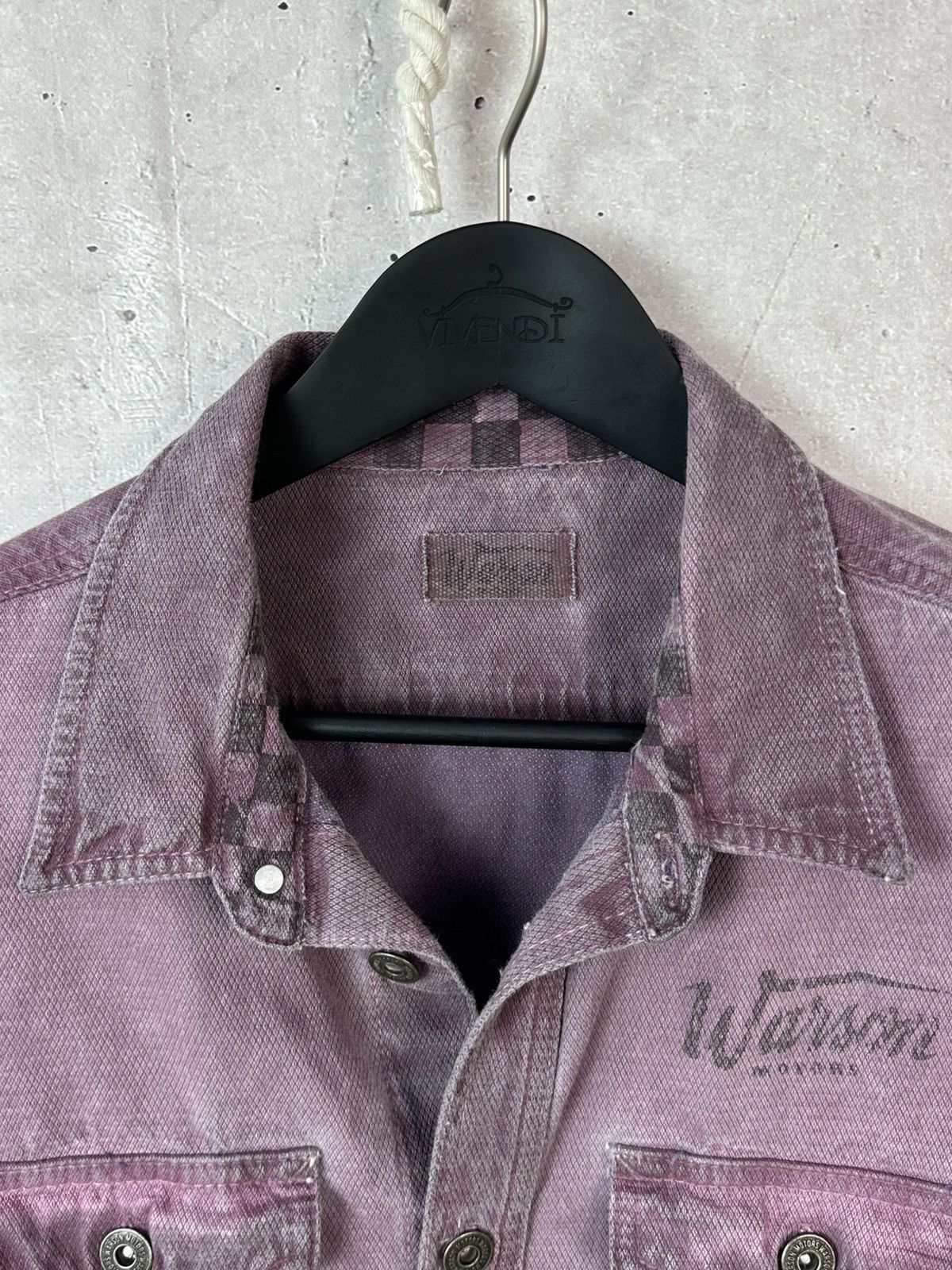 Other Warson Bordeaux Mecano Purple Denim Printed Overshirt Jacket Size US L / EU 52-54 / 3 - 5 Thumbnail
