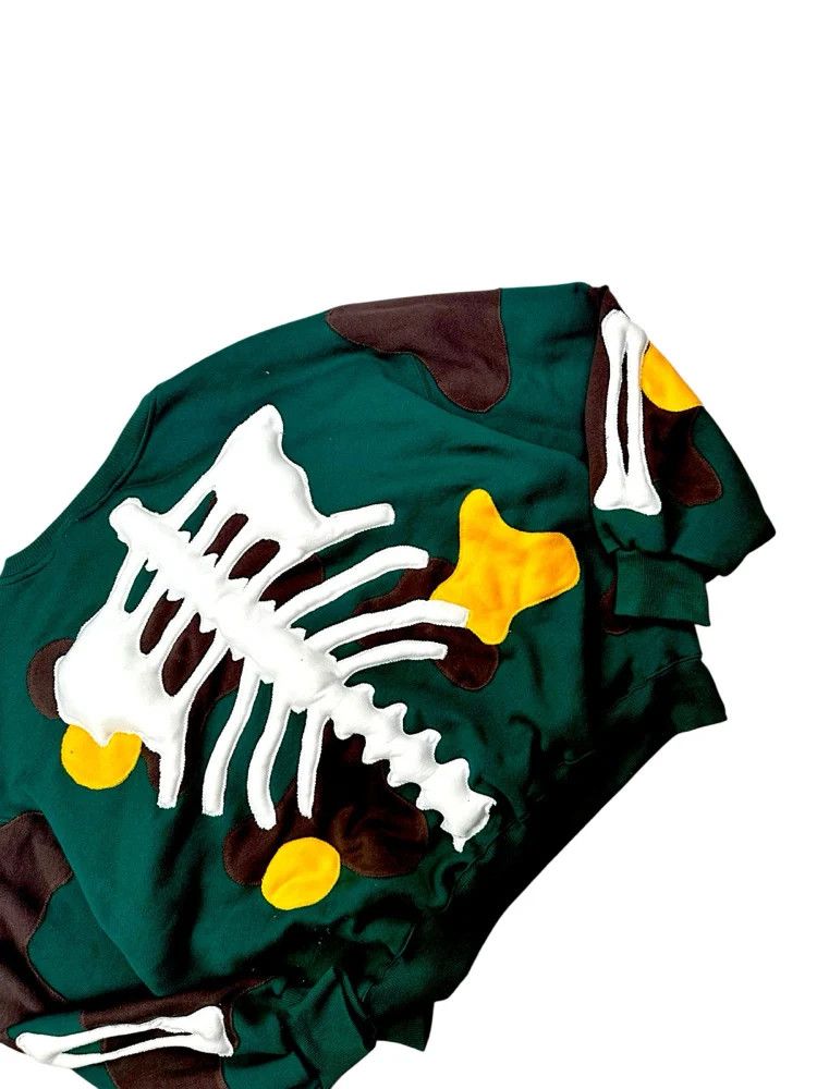 Japanese Brand Reworked 1 of 1 Toxic Ribcage 3D Puff Sweatshirt Size XL Size US XL / EU 56 / 4 - 3 Thumbnail