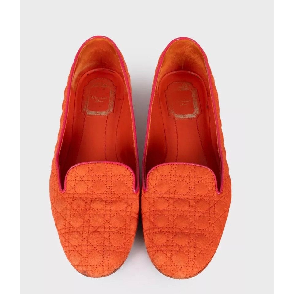 Dior Christian Dior Orange Suede Ballet Flats - Size 39 Size US 8 / IT 38 - 2 Thumbnail