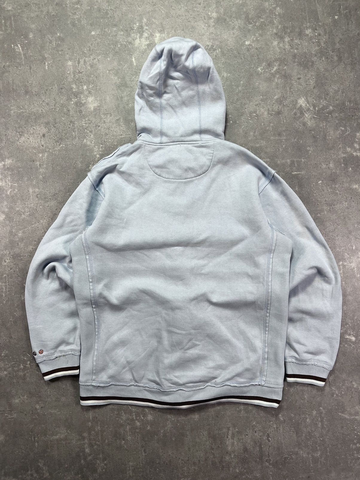 Ecko Unltd. Ecko Unltd. Embroidered Logo Baby Blue Baggy Zip Hoodie L XL Size US L / EU 52-54 / 3 - 2 Thumbnail