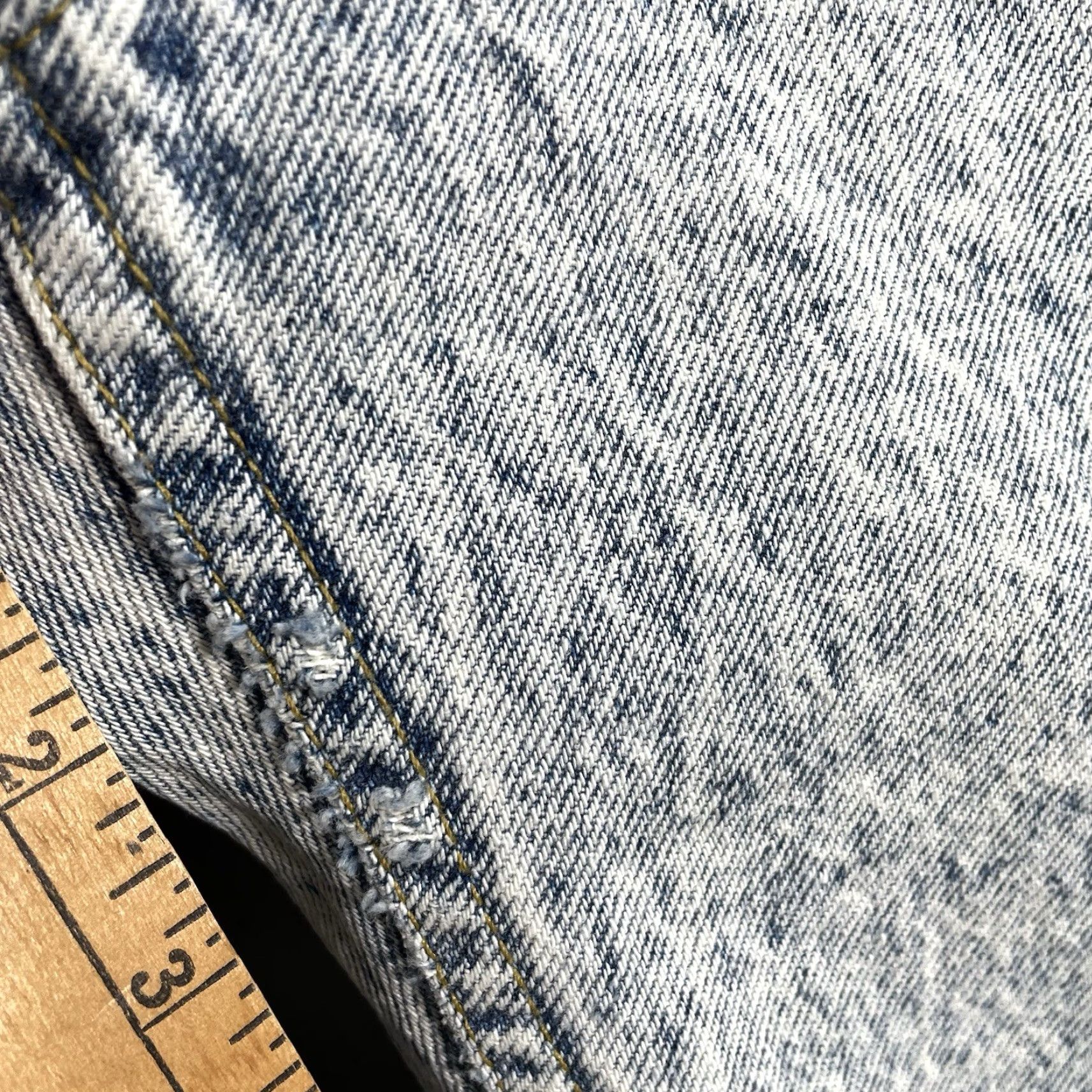 Lee VINTAGE Lee Jeans Womens 10P Petite 27x27 Acid Wash Tapered USA Blue 80s 90s Mens Size 32" / US 10 / IT 46 - 6 Thumbnail