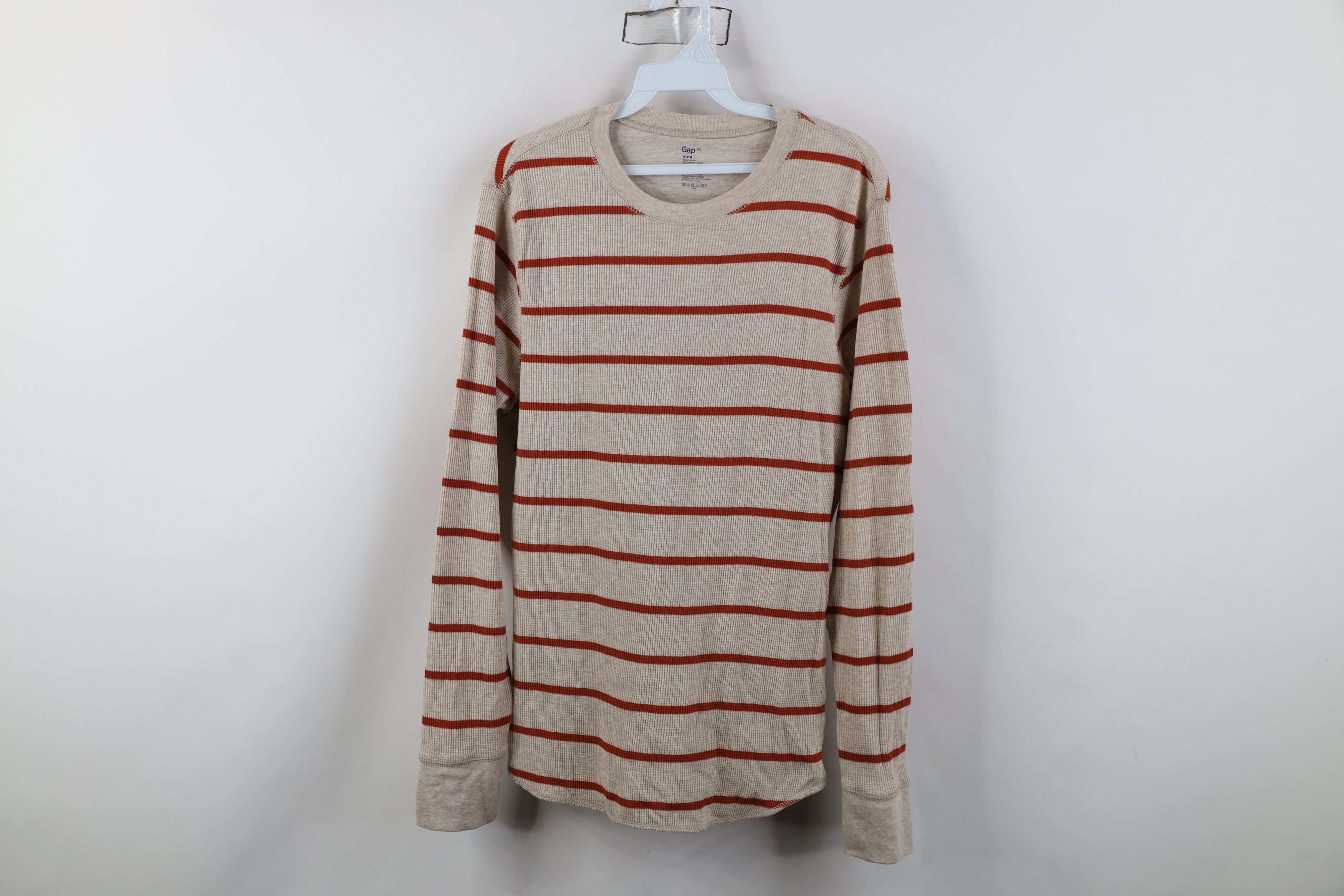 Gap Vintage Y2K Gap Waffle Knit Striped Long Sleeve T-Shirt Size US M / EU 48-50 / 2 - 1 Thumbnail
