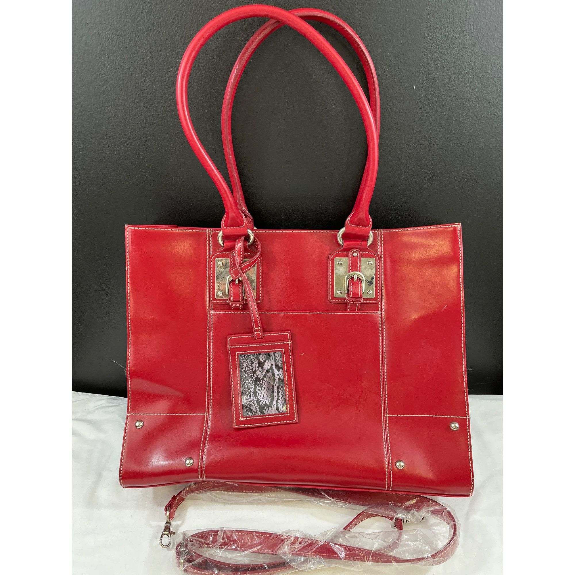 Wilsons Leather Wilsons Leather Women's Red Purse/Tote/Shoulder Bag SKU 5727 Size ONE SIZE - 1 Thumbnail
