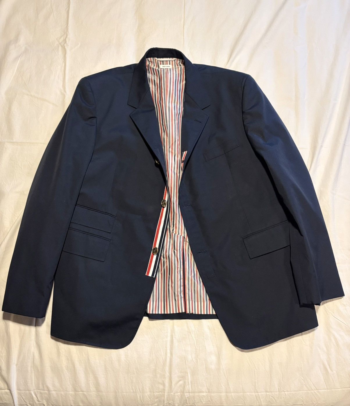 Thom Browne Thom Browne padded shoulders navy blazer. Size US L / EU 52-54 / 3 - 2 Thumbnail