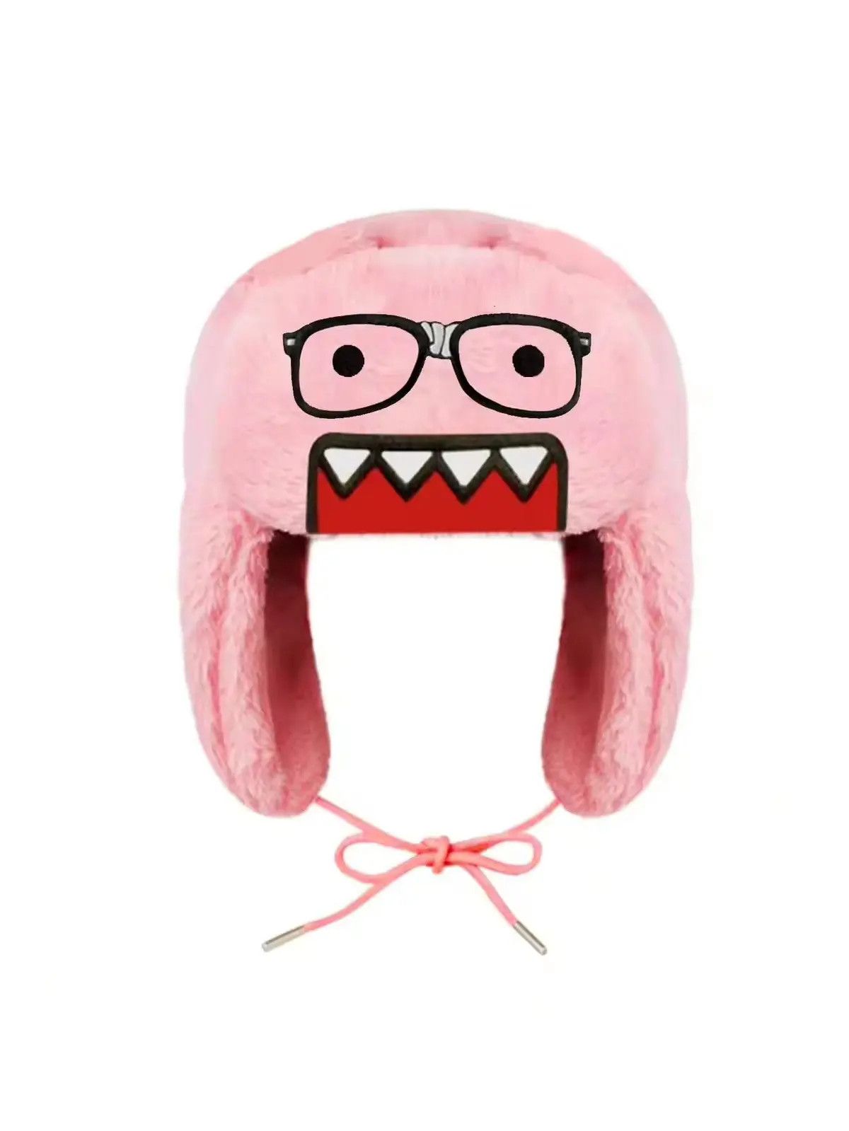 Japanese Brand Y2K Anime Cartoon Domo Kun Hat Ushanka Hat Cute Winter Hat Size ONE SIZE - 1 Thumbnail