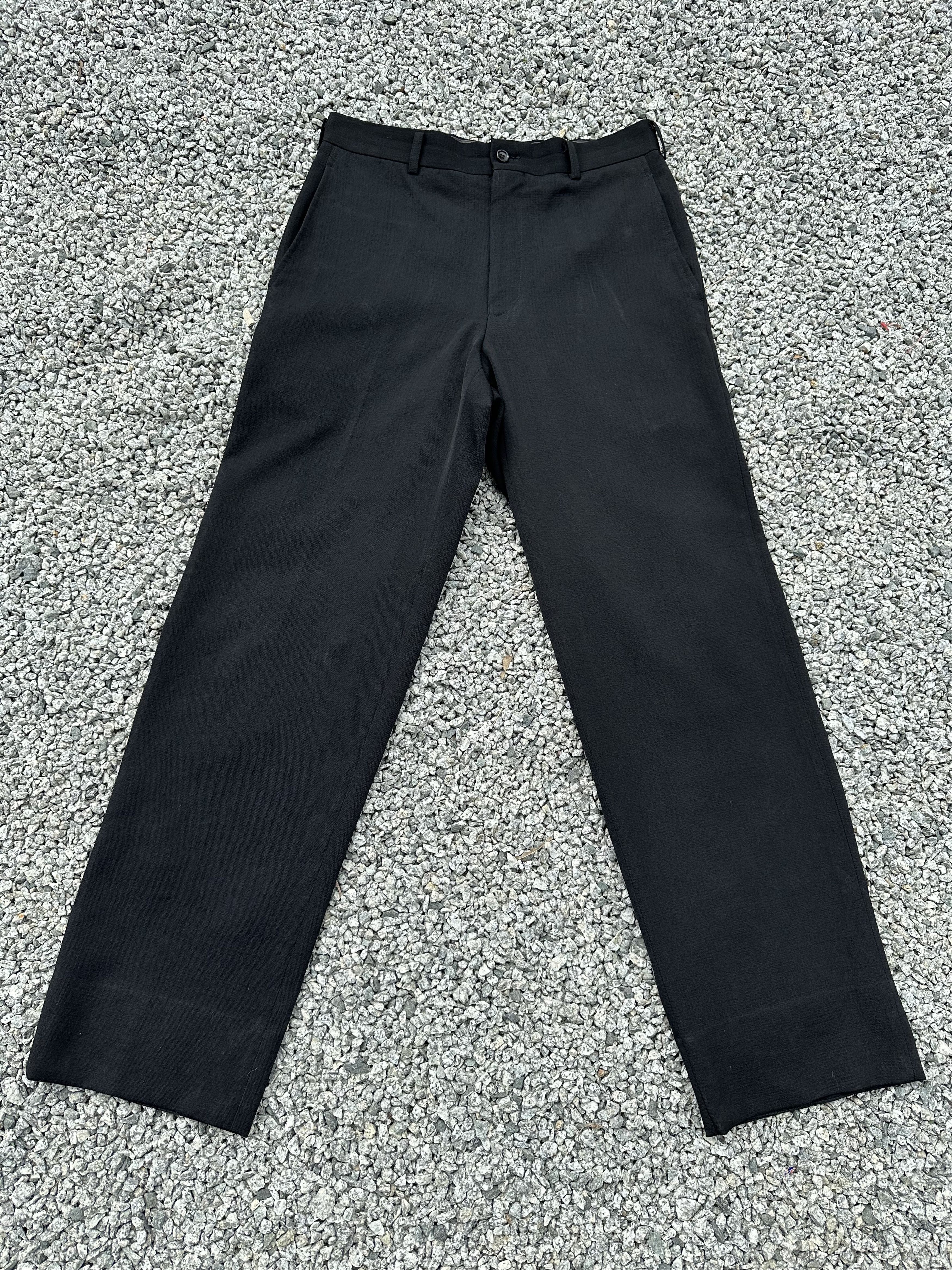 Comme des Garcons Homme Vintage AD01 CDGH Wool Black Baggy Trouser Pant Size US 31 - 4 Thumbnail