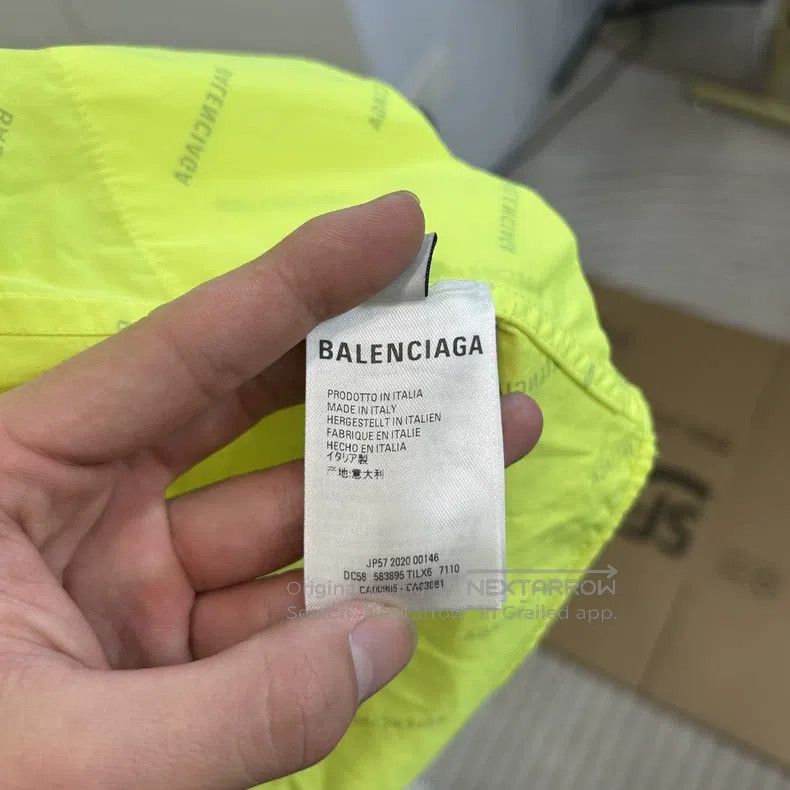 Balenciaga Balenciaga Fluorescent yellow logo long-sleeved shirt Size XXS / US 00 / IT 34 - 8 Thumbnail