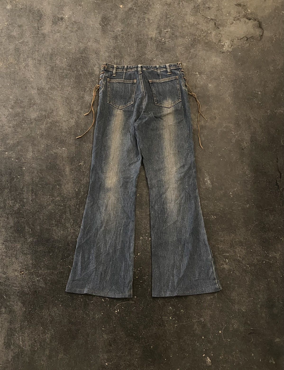 Beauty Beast Y2k lace up bootcut jeans Size US 28 / EU 44 - 2 Thumbnail