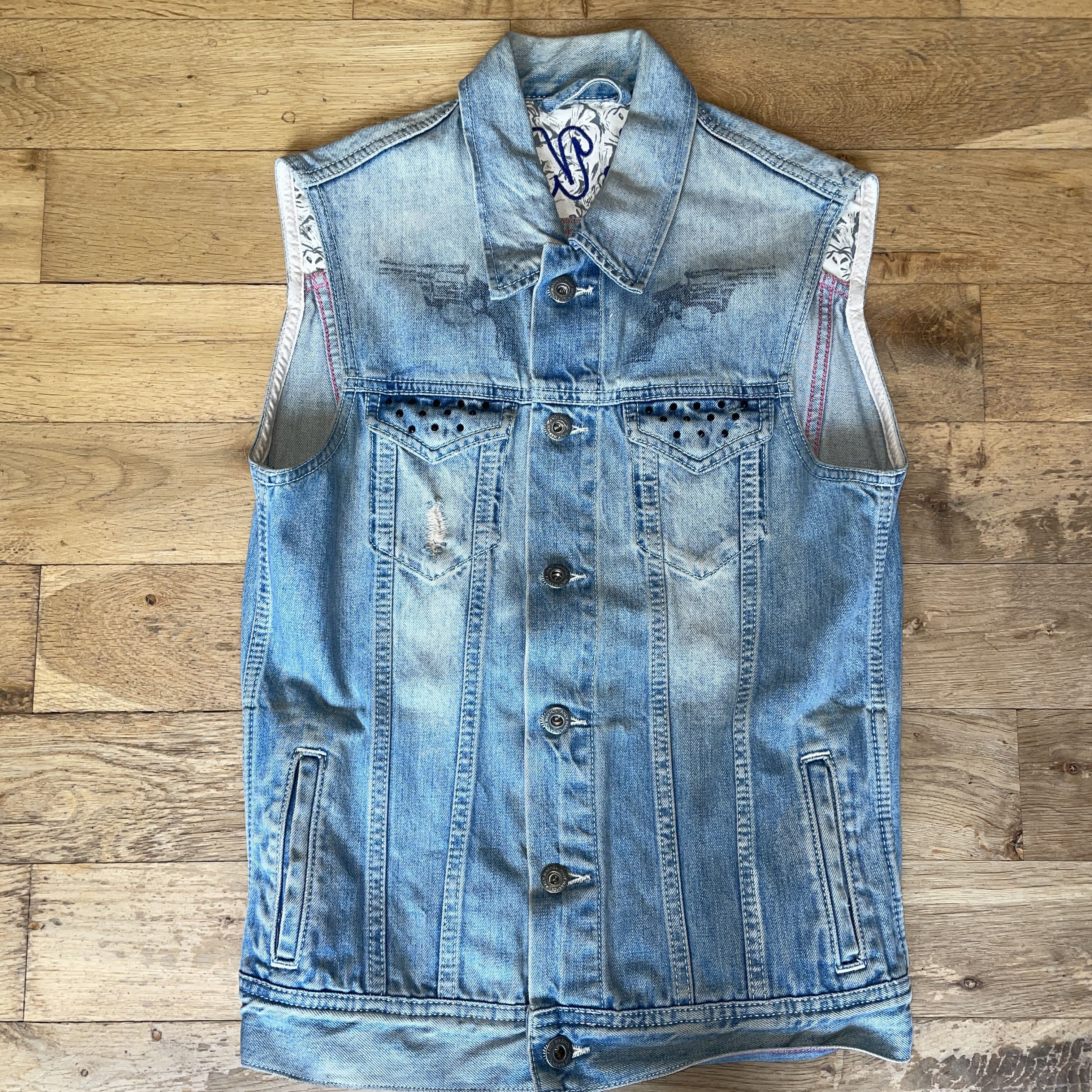 Andy Warhol Andy Warhol Women's Denim Biker Jacket Fashionable Size Xs Size XS / US 0-2 / IT 36-38 - 1 Thumbnail
