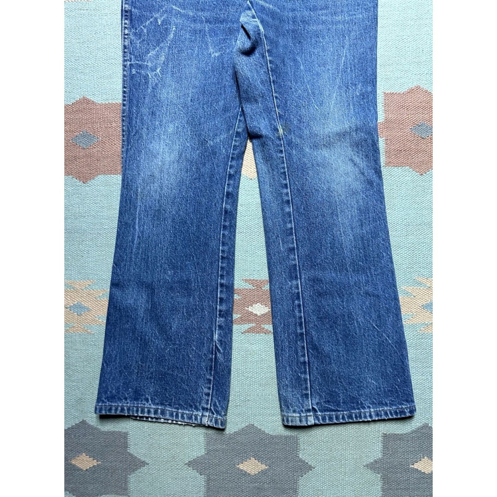Denime VINTAGE Rustler Jeans Bootcut Denim USA 30x29 Men's Blue 80s Size US 30 / EU 46 - 2 Thumbnail