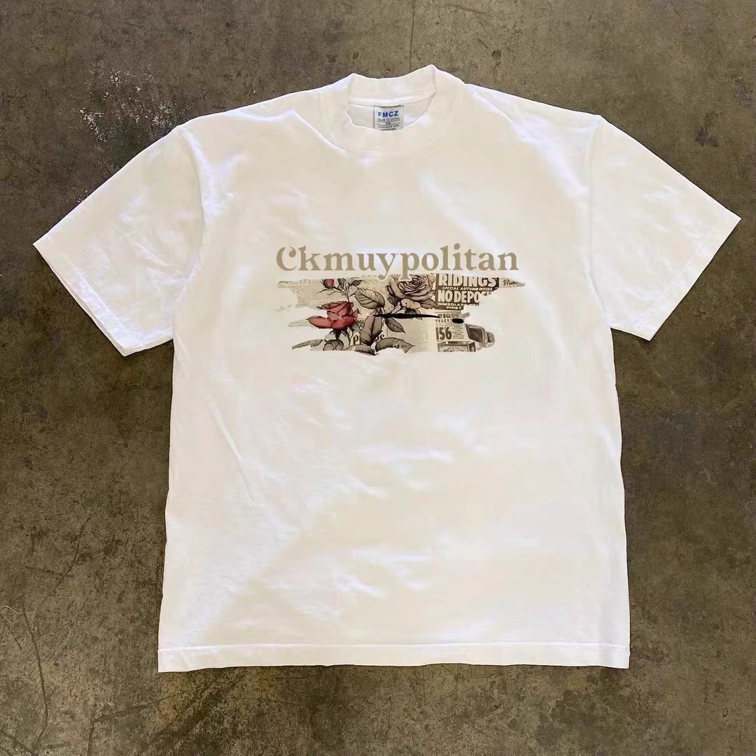 Japanese Brand × Vintage Rose pattern casual washed vintage t-shirt Size US M / EU 48-50 / 2 - 2 Thumbnail