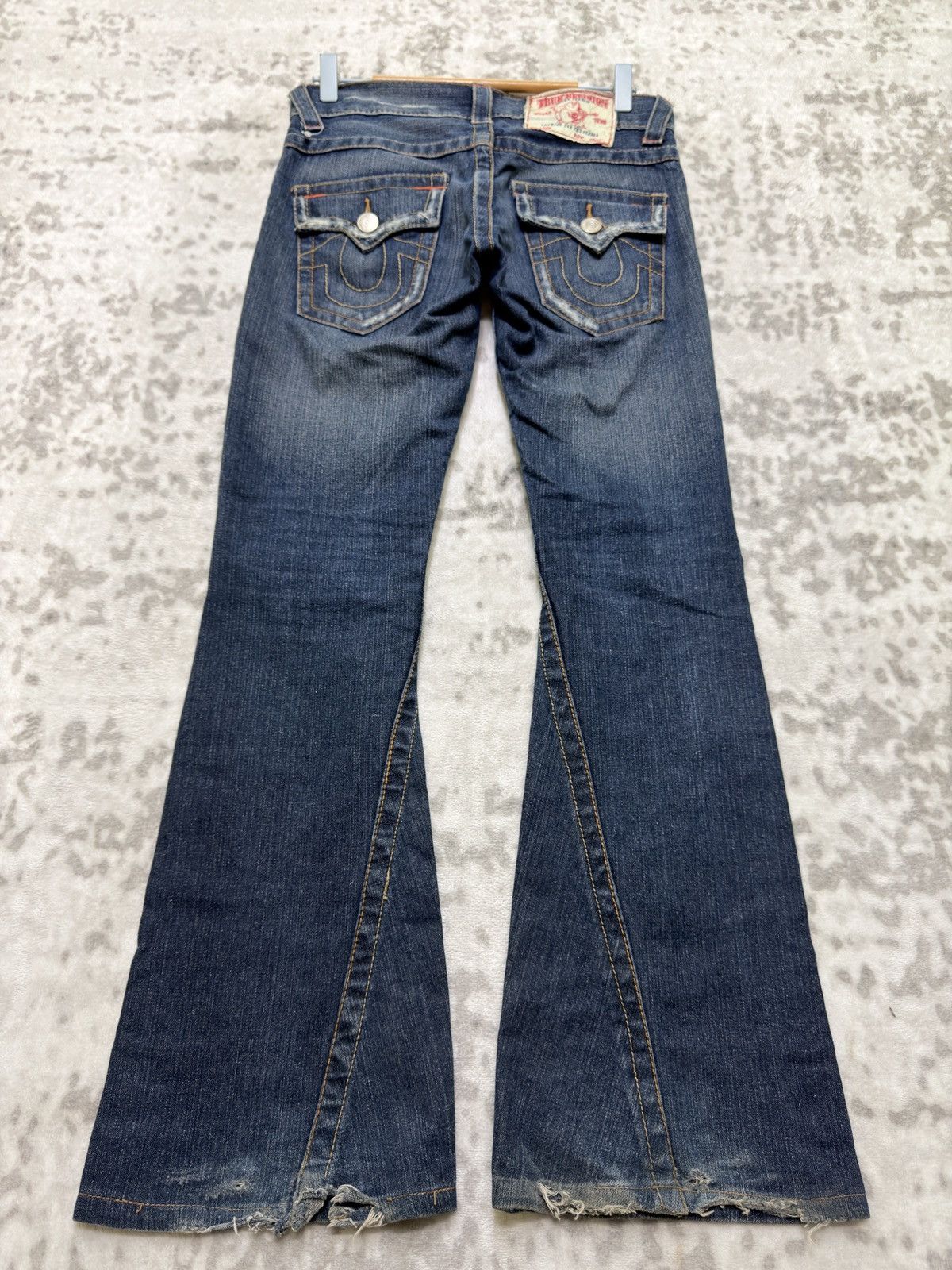 True Religion Flared TRUE RELIGION Distressed Low Rise Bootcut Denim Size US 29 - 2 Thumbnail