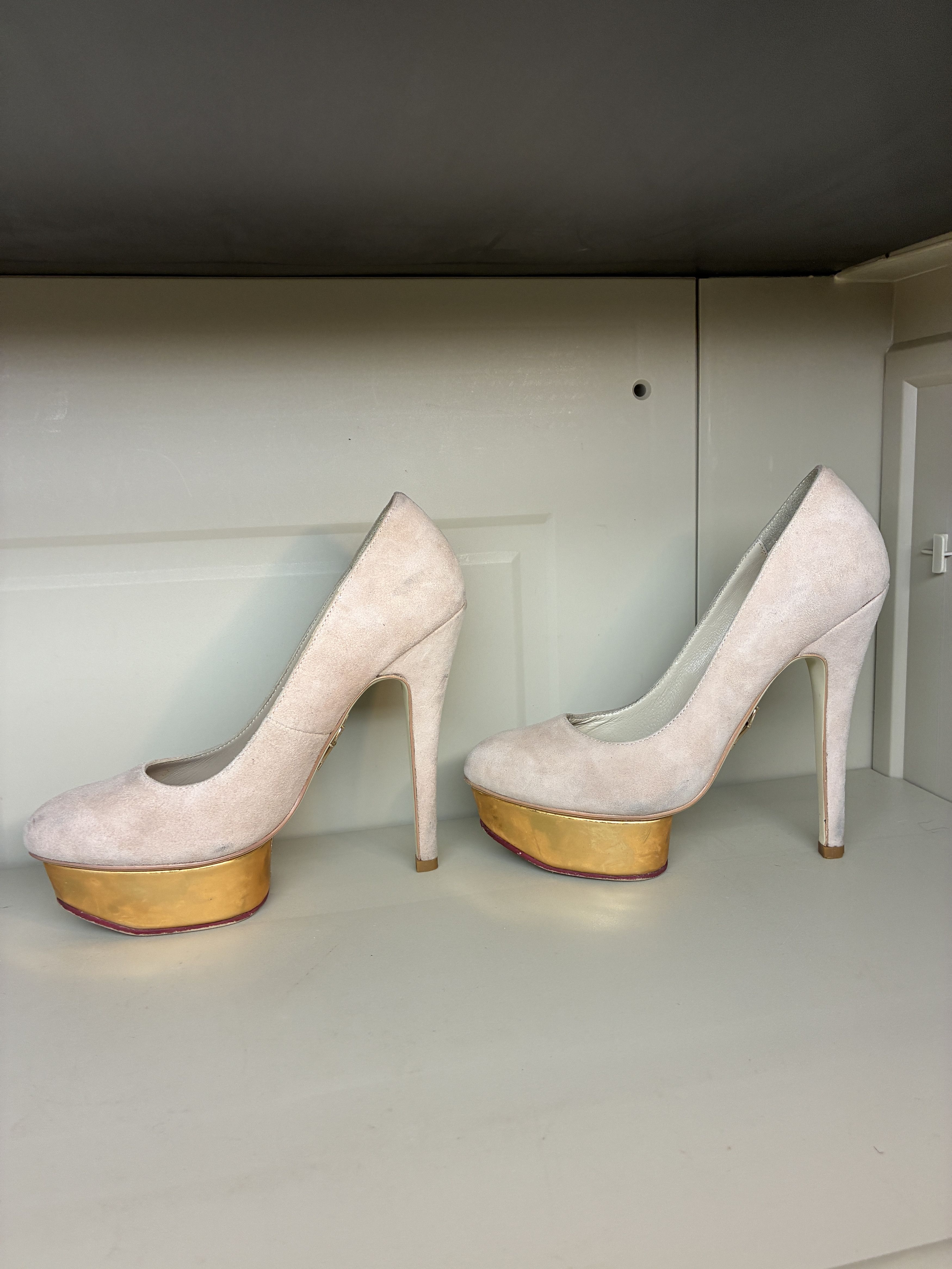 Charlotte Olympia Charlotte Olympia DOLLY Platform Pumps Heels Suede Shoes 38 Size US 7.5 / IT 37.5 - 5 Thumbnail
